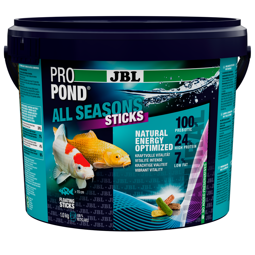 Provides a balanced feed mix for healthy pond fish in all seasons (at water temperatures of 10–25 °C).