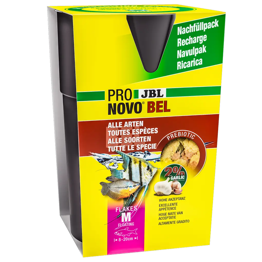Nourriture prébiotique pour poissons d'aquarium à l'ail : des fibres alimentaires spéciales contenues dans la nourriture fournissent aux bactéries intestinales bénéfiques les nutriments nécessaires à une bonne digestion.