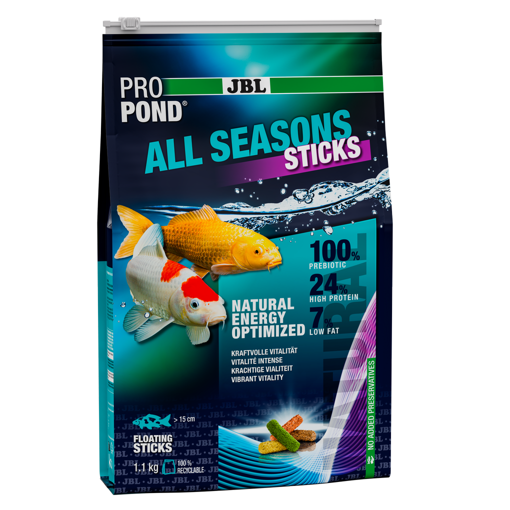 Provides a balanced feed mix for healthy pond fish in all seasons (at water temperatures of 10–25 °C).