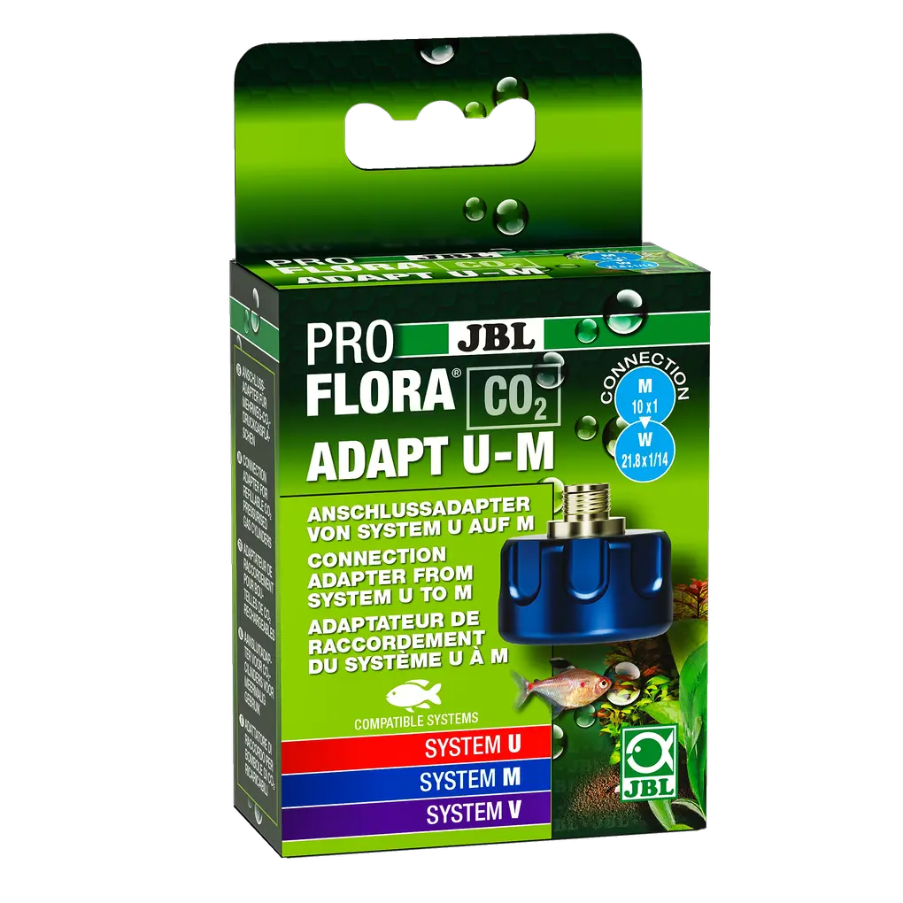 Cet adaptateur permet de monter des détendeurs de bouteilles de CO2 jetables (système U) sur des bouteilles de CO2 réutilisables (système M).