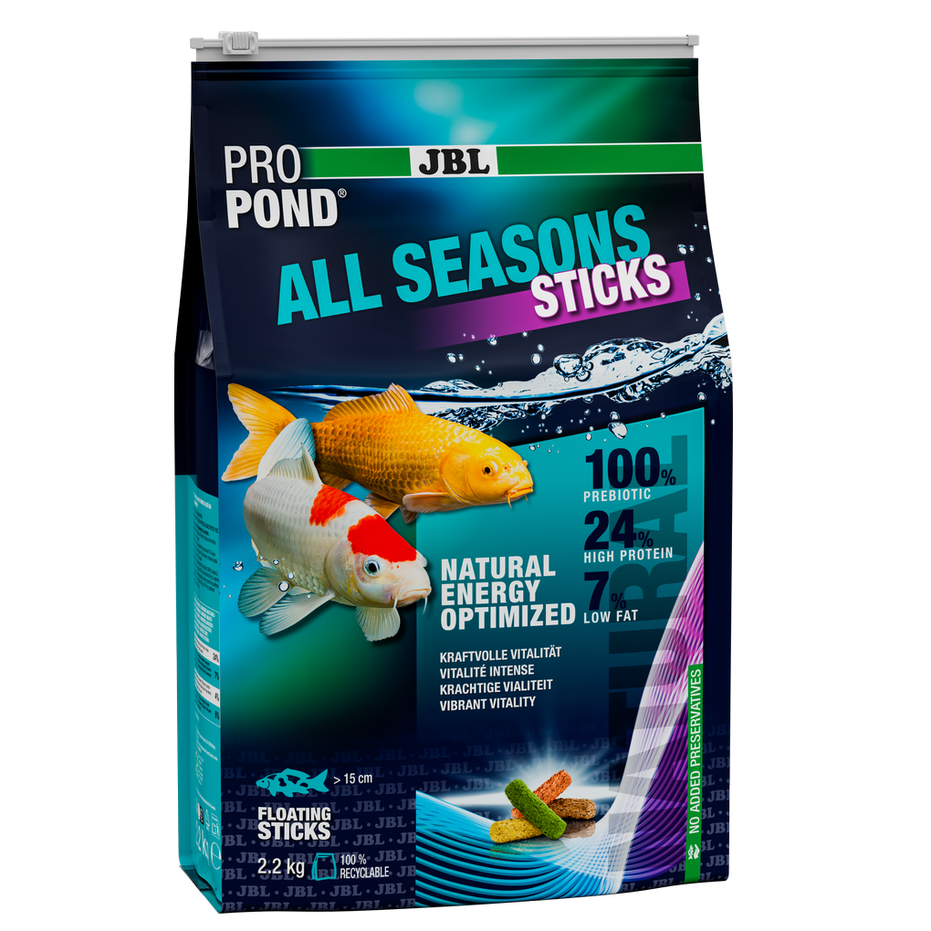 Provides a balanced feed mix for healthy pond fish in all seasons (at water temperatures of 10–25 °C).