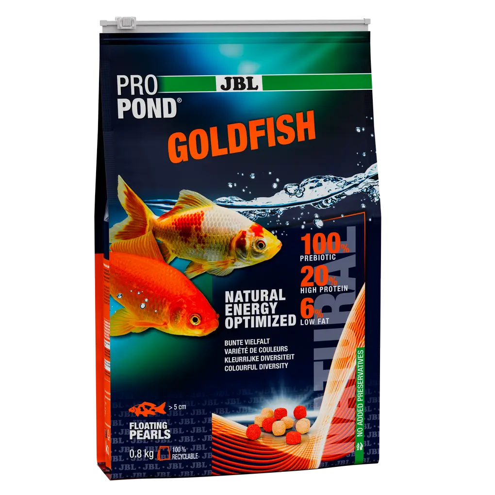 Balanced nutrition for healthy goldfish with vibrant colours (at a water temperature of 10–30 °C)