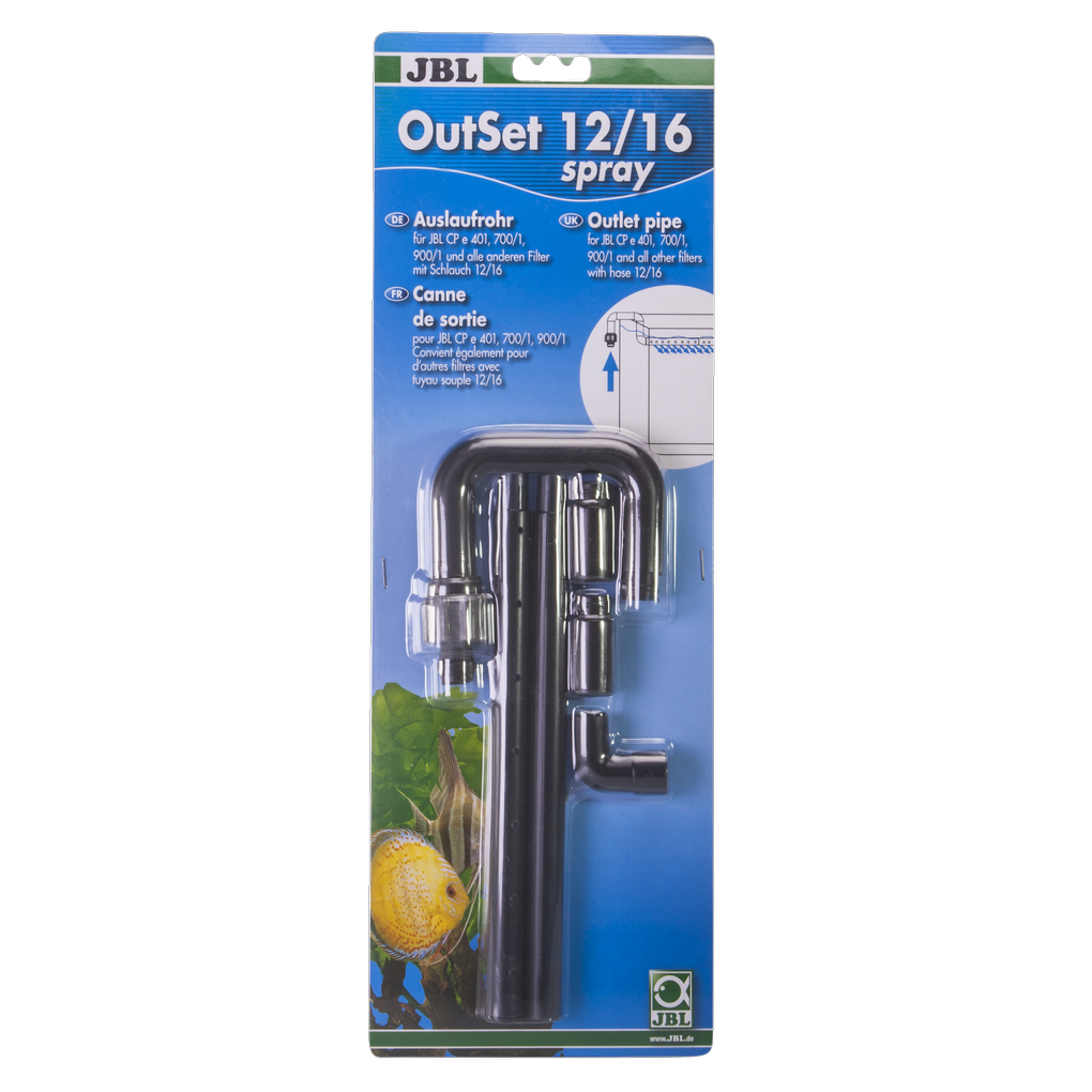 Accessori per filtri esterni: set completo di tubo di scarico con getto a ugello per filtri esterni CristalProfi e e altri filtri con tubo flessibile