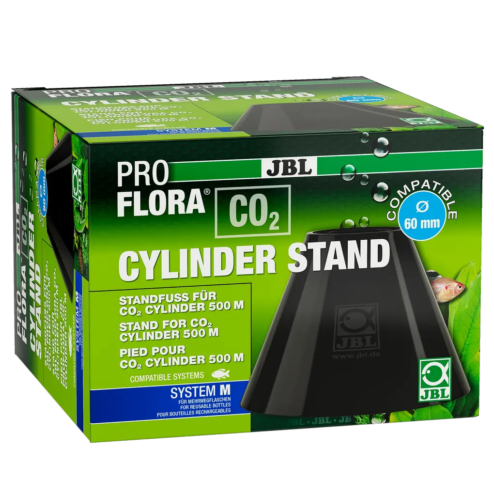 For secure storage of all 500 g CO2 refillable cylinders with round ends and a diameter of up to 6 cm