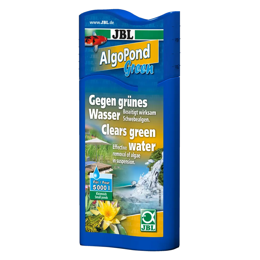 For fast and effective control of all types of floating algae (green water) in garden ponds