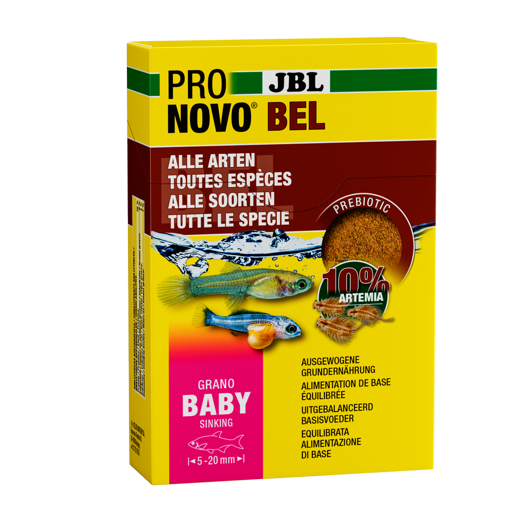 Complete nutrition, optimal growth and beautiful colours thanks to Artemia crustaceans. Powdered food set with 3 bags containing different food sizes for young fish of all aquarium species.