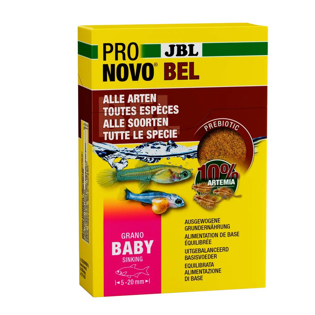 Complete nutrition, optimal growth and beautiful colours thanks to Artemia crustaceans. Powdered food set with 3 bags containing different food sizes for young fish of all aquarium species.