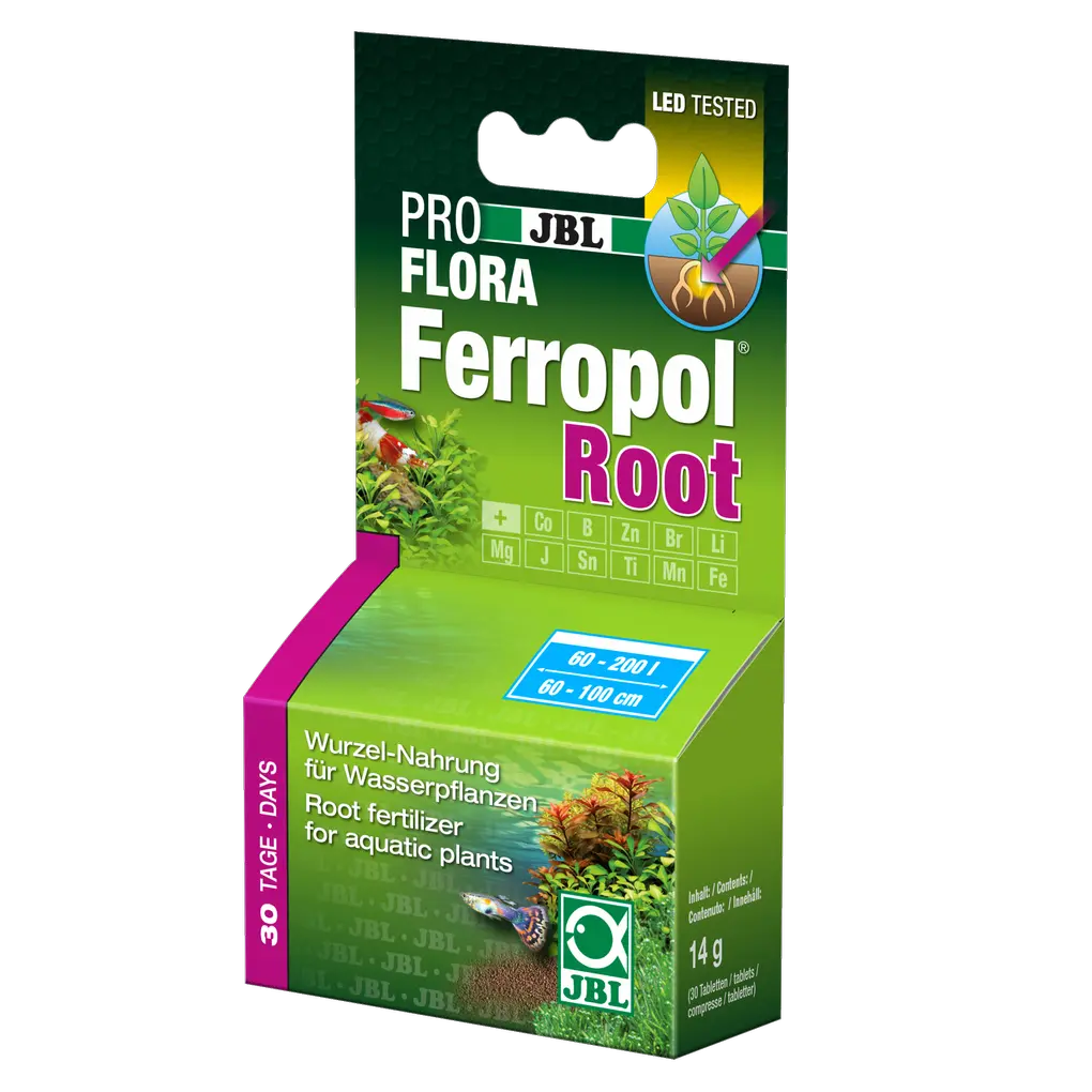 Concentrated iron and mineral deposit in tablet form to support root formation in aquarium plants.