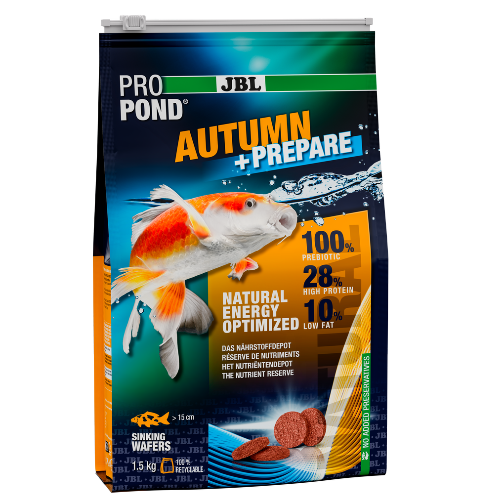 Strengthens fish with energy-rich nutrients in autumn for the coming, exhausting winter period. Ideal for water temperatures of 10–20 °C.