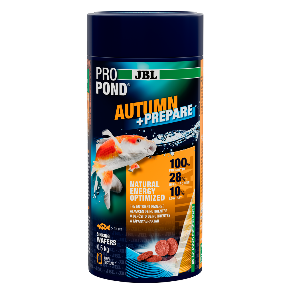 Fortalece os peixes com nutrientes energéticos no outono, preparando-os para o rigoroso inverno que se aproxima. Ideal para temperaturas da água entre 10 e 20 °C.