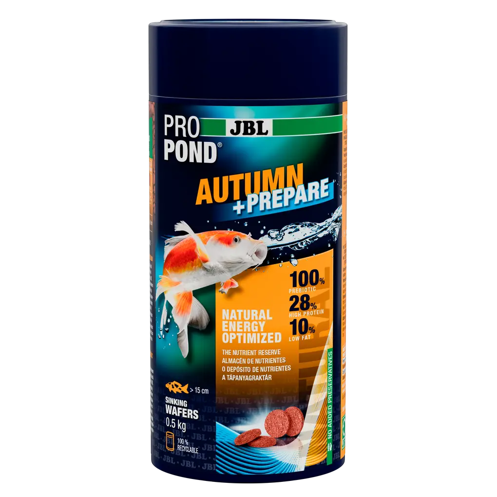 Strengthens fish with energy-rich nutrients in autumn for the coming, exhausting winter period. Ideal for water temperatures of 10–20 °C.