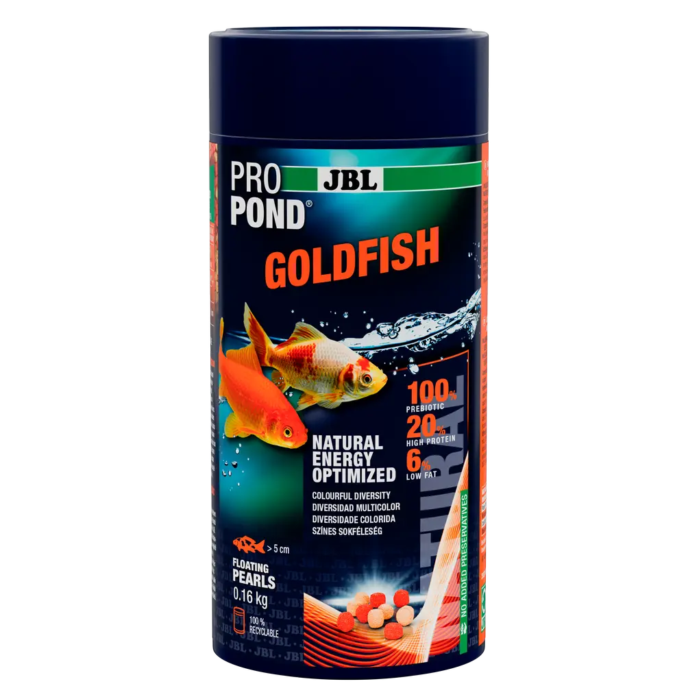 Balanced nutrition for healthy goldfish with vibrant colours (at a water temperature of 10–30 °C)