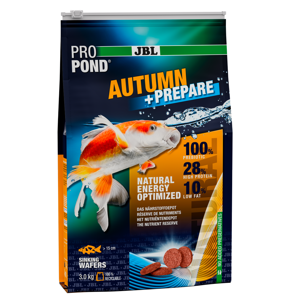 Strengthens fish with energy-rich nutrients in autumn for the coming, exhausting winter period. Ideal for water temperatures of 10–20 °C.