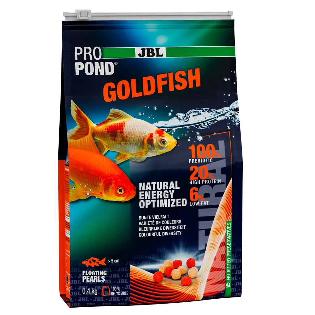 Balanced nutrition for healthy goldfish with vibrant colours (at a water temperature of 10–30 °C)