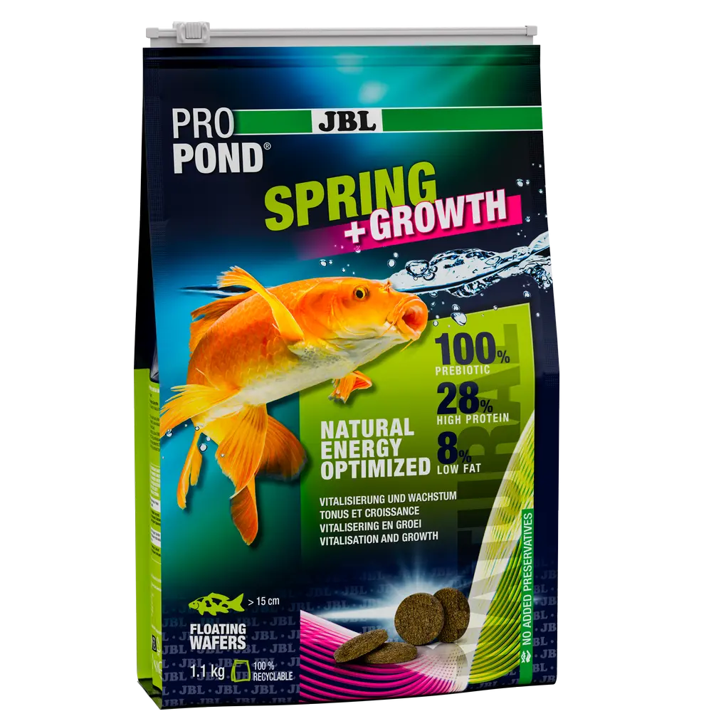 Rebuilds strength after winter rest and promotes growth (at a water temperature of 10–20 °C)