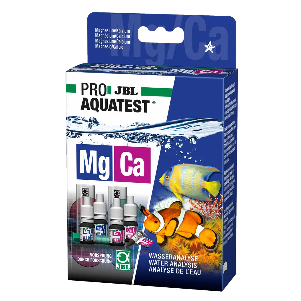 Contrôle simple et sûr des paramètres de l'eau des aquariums. Détermination des teneurs optimales en magnésium et en calcium pour une croissance vigoureuse et saine des coraux et des algues rouges calcaires.