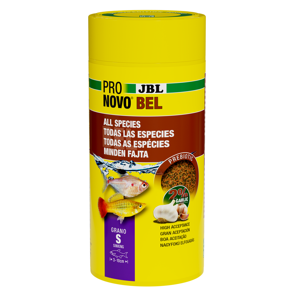 Prebiotic aquarium fish food with garlic: Special fibre in the food provides the beneficial intestinal bacteria with nourishment for healthy digestion.