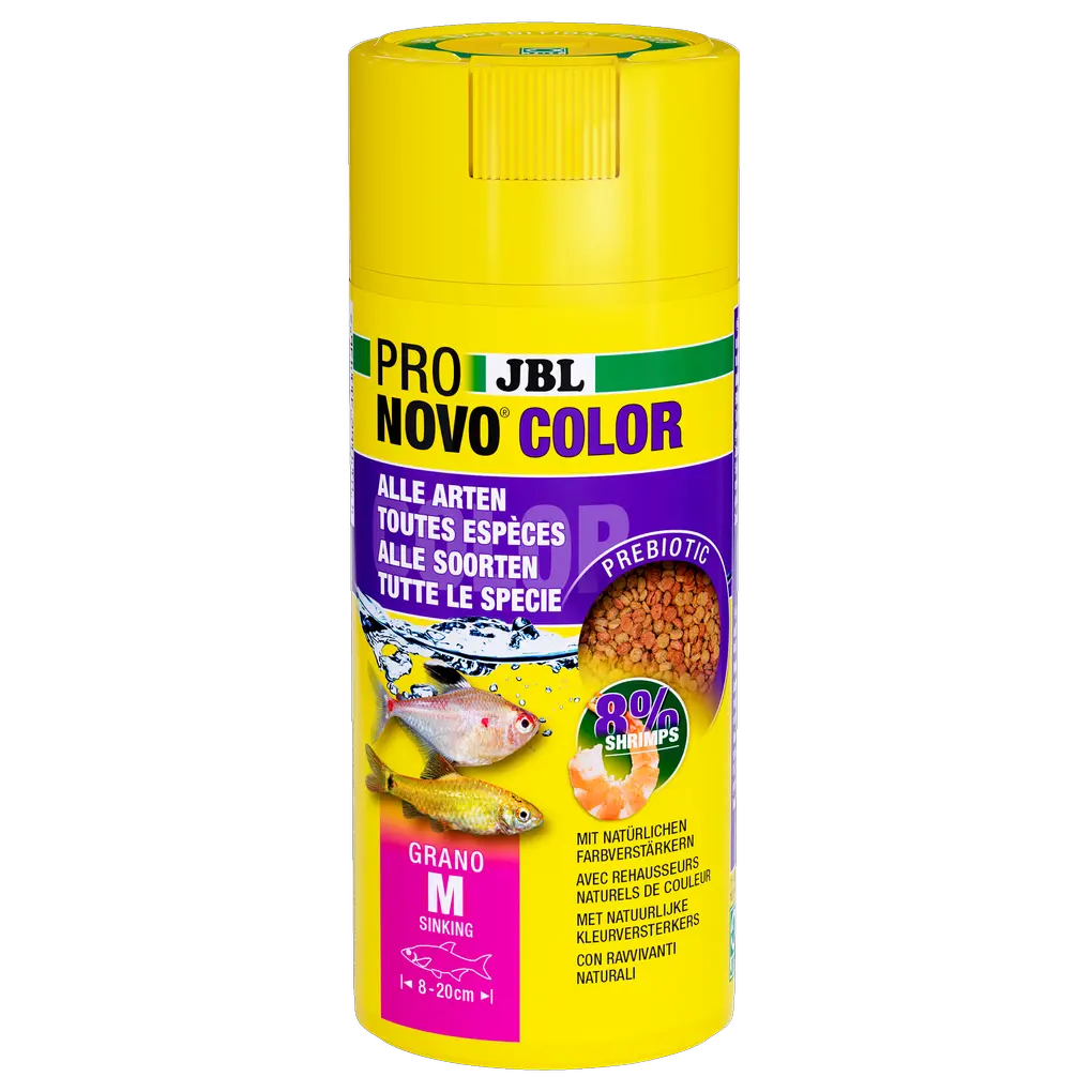 Couleurs éclatantes chez les poissons d'aquarium grâce à l'astaxanthine (un carotène) naturelle de haute qualité issue des crevettes krill.