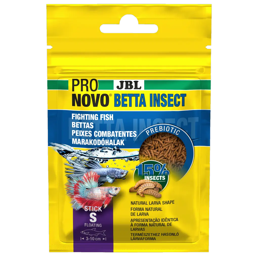 Prebiotic & floating aquarium fish food: Special fibre in the food provides the beneficial intestinal bacteria with nourishment for healthy digestion, especially in fighting fish.