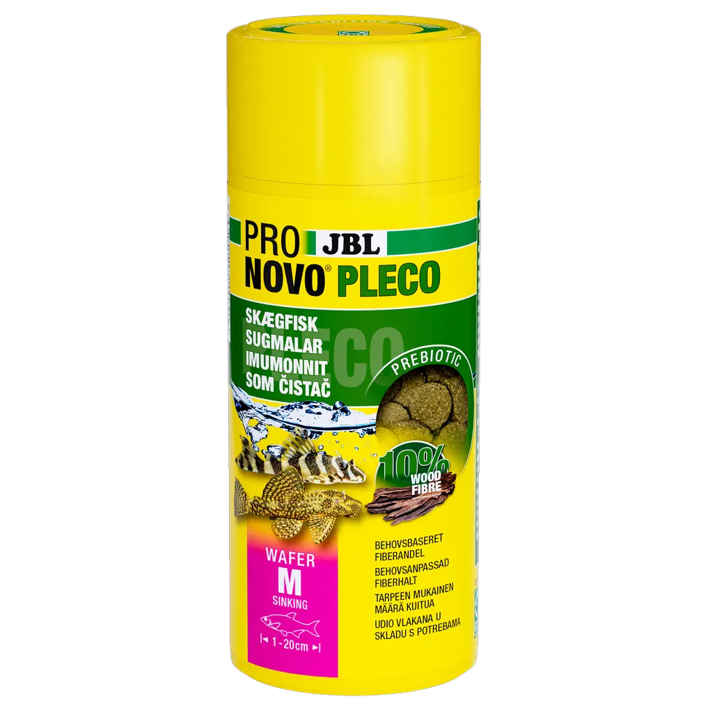 Feed wafers for all sucking catfish that feed on plants and algae, such as antenna catfish. The wood content covers the needs of catfish species that need to rasp wood.