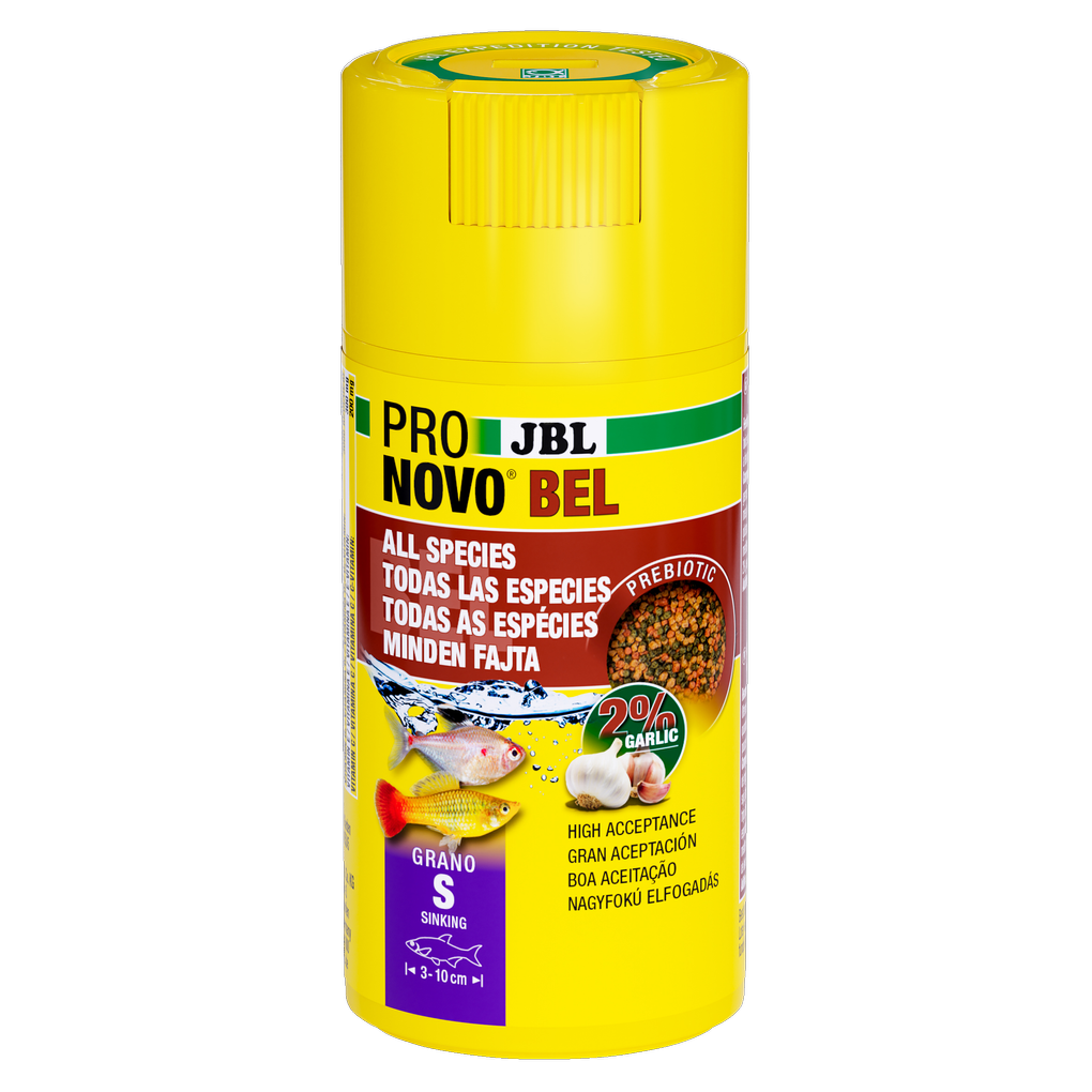 Prebiotic aquarium fish food with garlic: Special fibre in the food provides the beneficial intestinal bacteria with nourishment for healthy digestion.