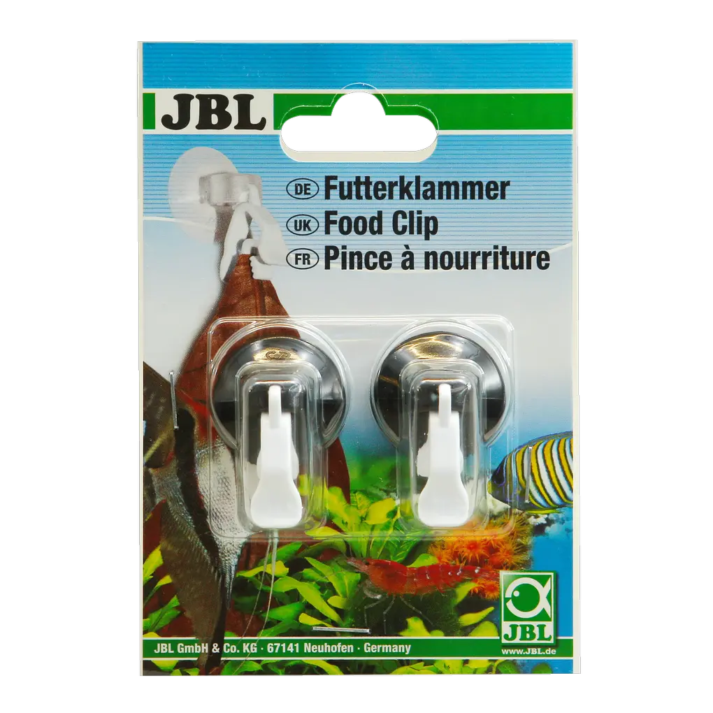 Ideal for green fodder such as lettuce leaves: universal clip with suction pad and movable clip