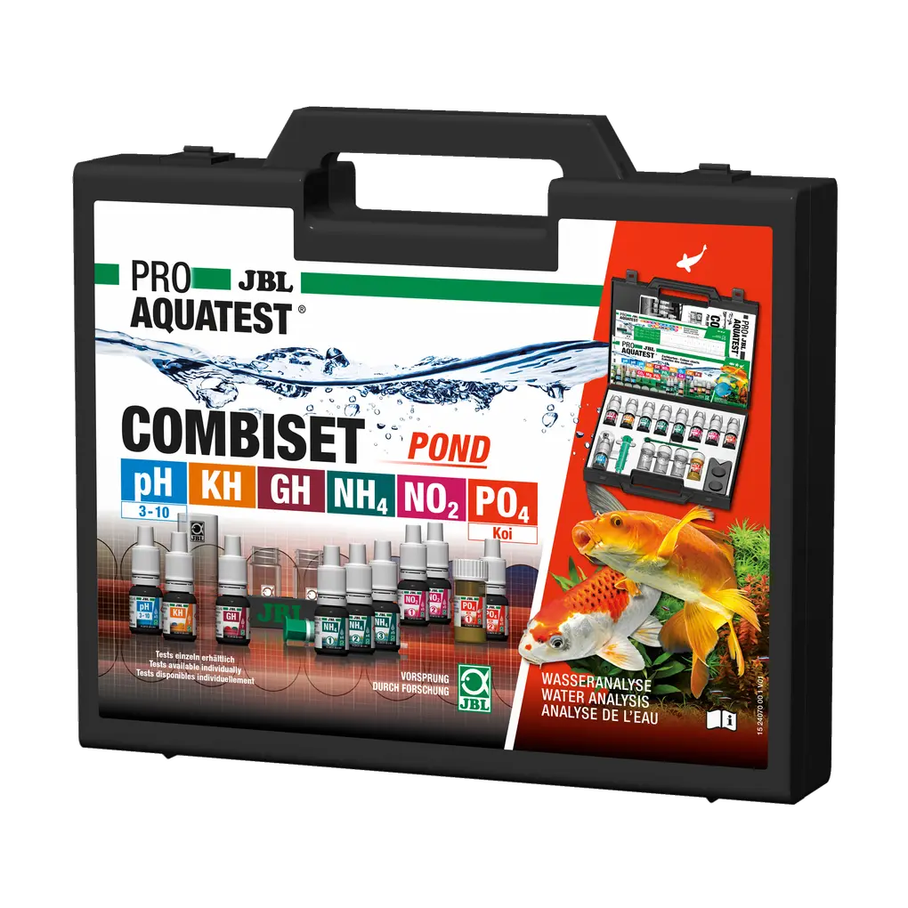 Simple and professional testing of the 6 most important water values in garden ponds, spring water, tap water and well water