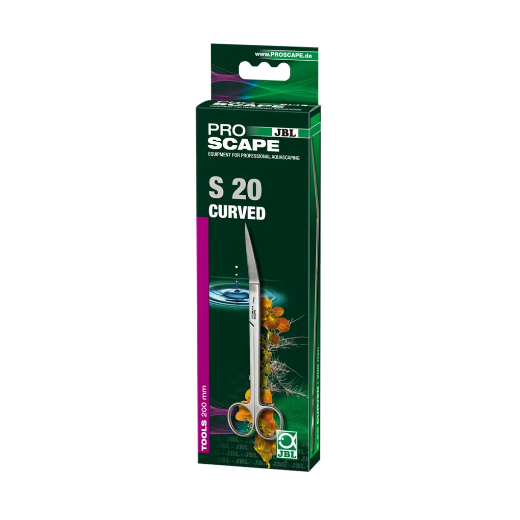 Professional and convenient trimming of plants for designing aquarium landscapes: Angled trimming shears for plant care in aquascaping.