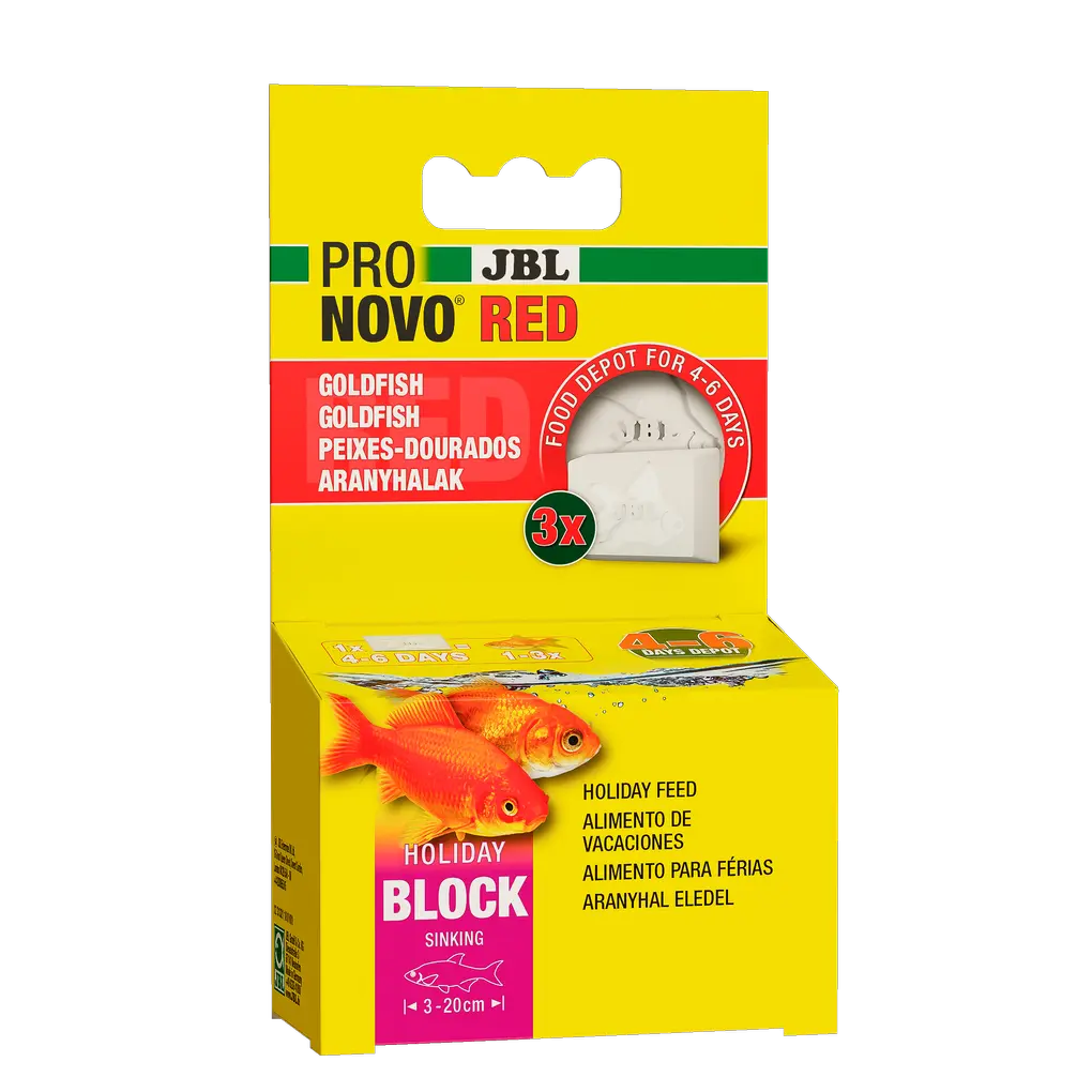 Feed your goldfish and goldfish breeding forms (3x) with stored food for 4–6 days.