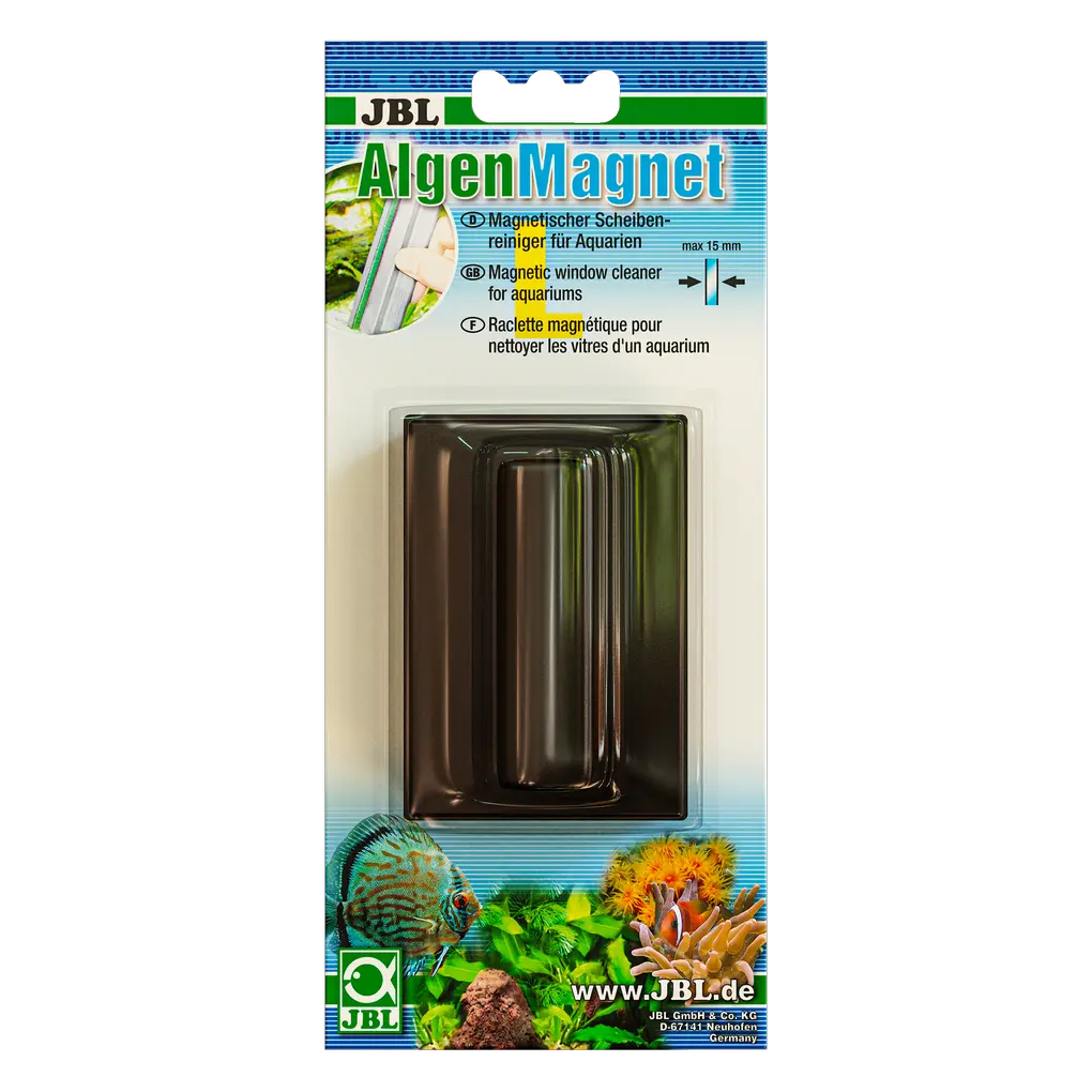 Clean aquarium glass without getting your hands wet: magnetic glass cleaner for removing algae from glass. Depending on the design, for glass with a thickness of 6 to 15 mm.