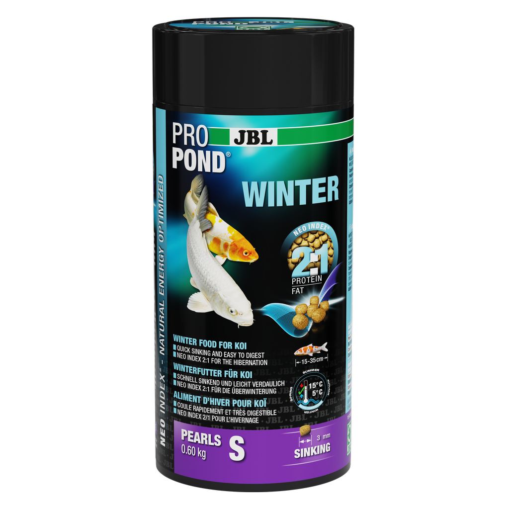 Complete feed with the correct protein-fat ratio of 2:1 according to the NEO Index, which takes into account water temperature, function, animal size and age.