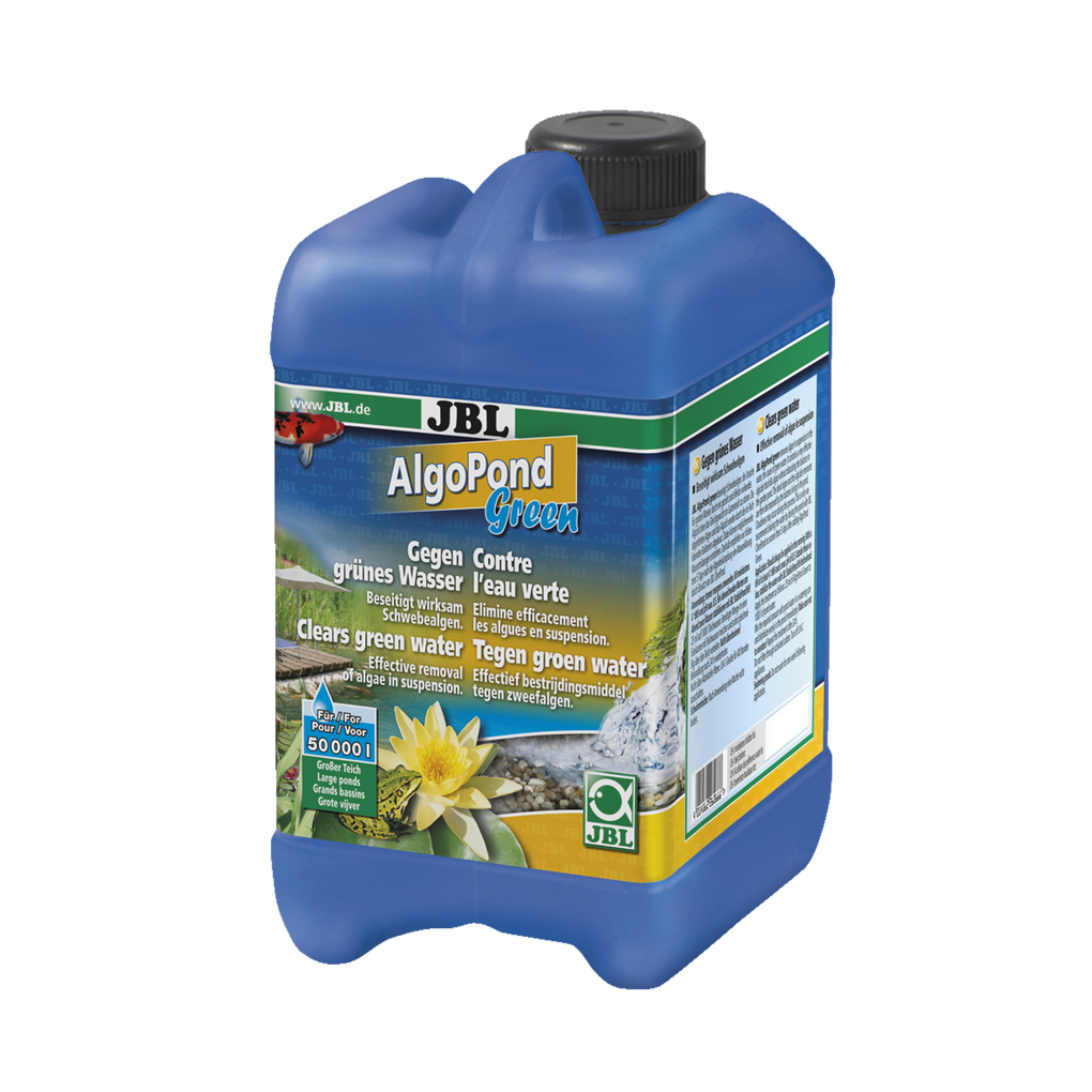 For fast and effective control of all types of floating algae (green water) in garden ponds