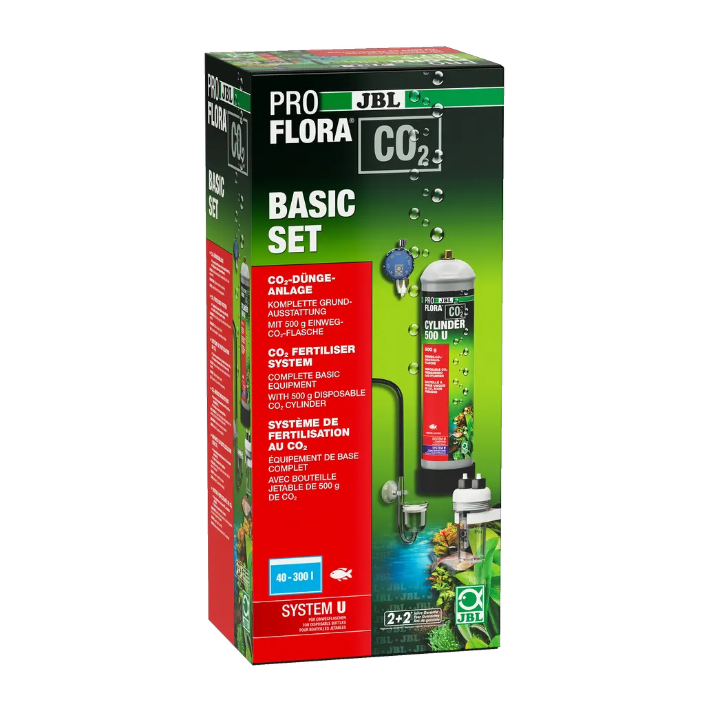 Ready-to-connect CO2 fertiliser system for the optimal supply of all aquarium plants in freshwater aquariums from 40 to 300 litres, thus preventing algae growth.