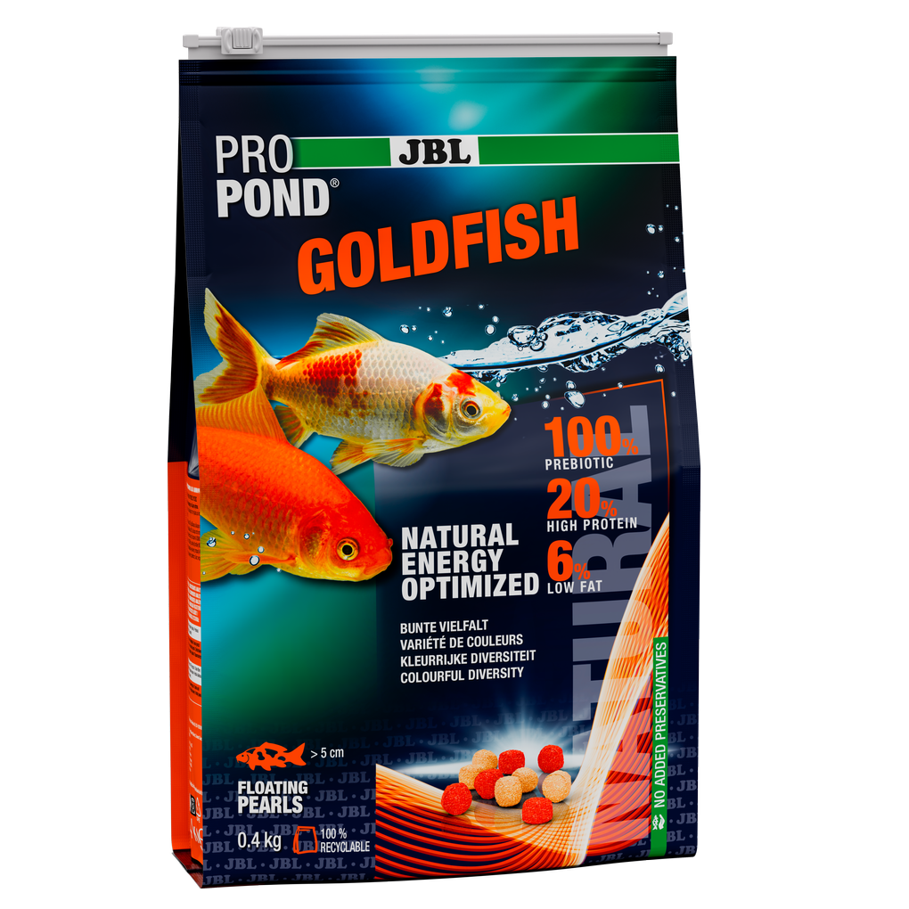 Alimentation équilibrée pour des poissons rouges en bonne santé aux couleurs vives (à une température de l'eau comprise entre 10 et 30 °C)