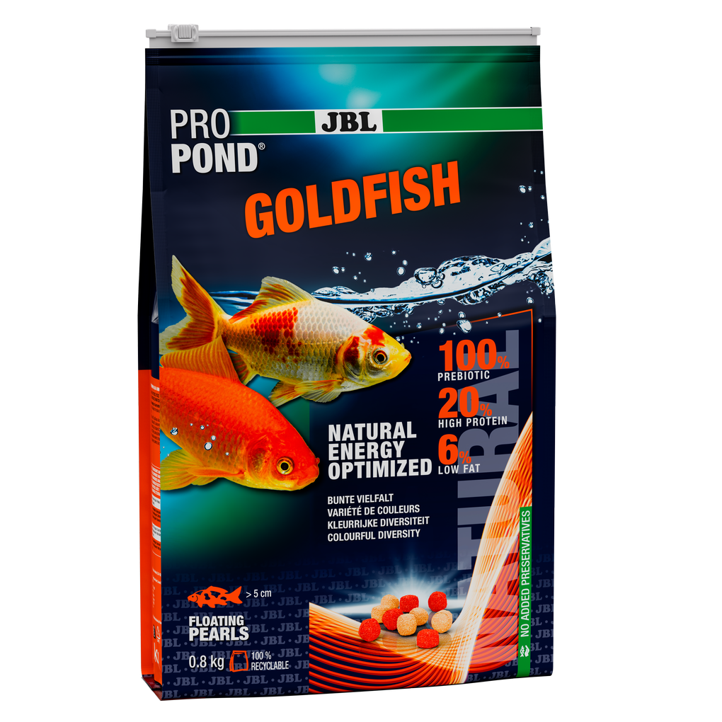 Balanced nutrition for healthy goldfish with vibrant colours (at a water temperature of 10–30 °C)