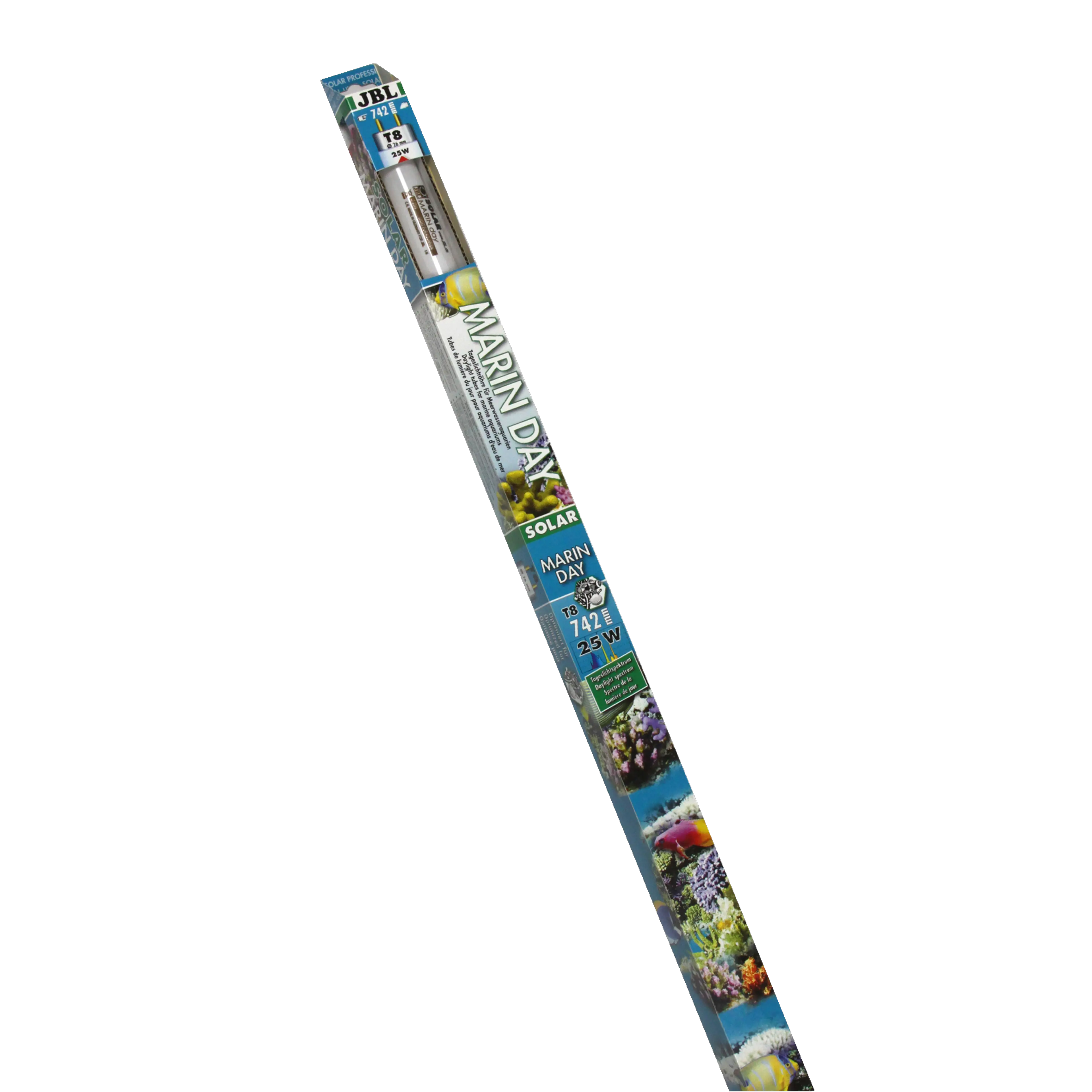 Fluorescent tube for promoting optimal growth of corals and other invertebrates in saltwater aquariums