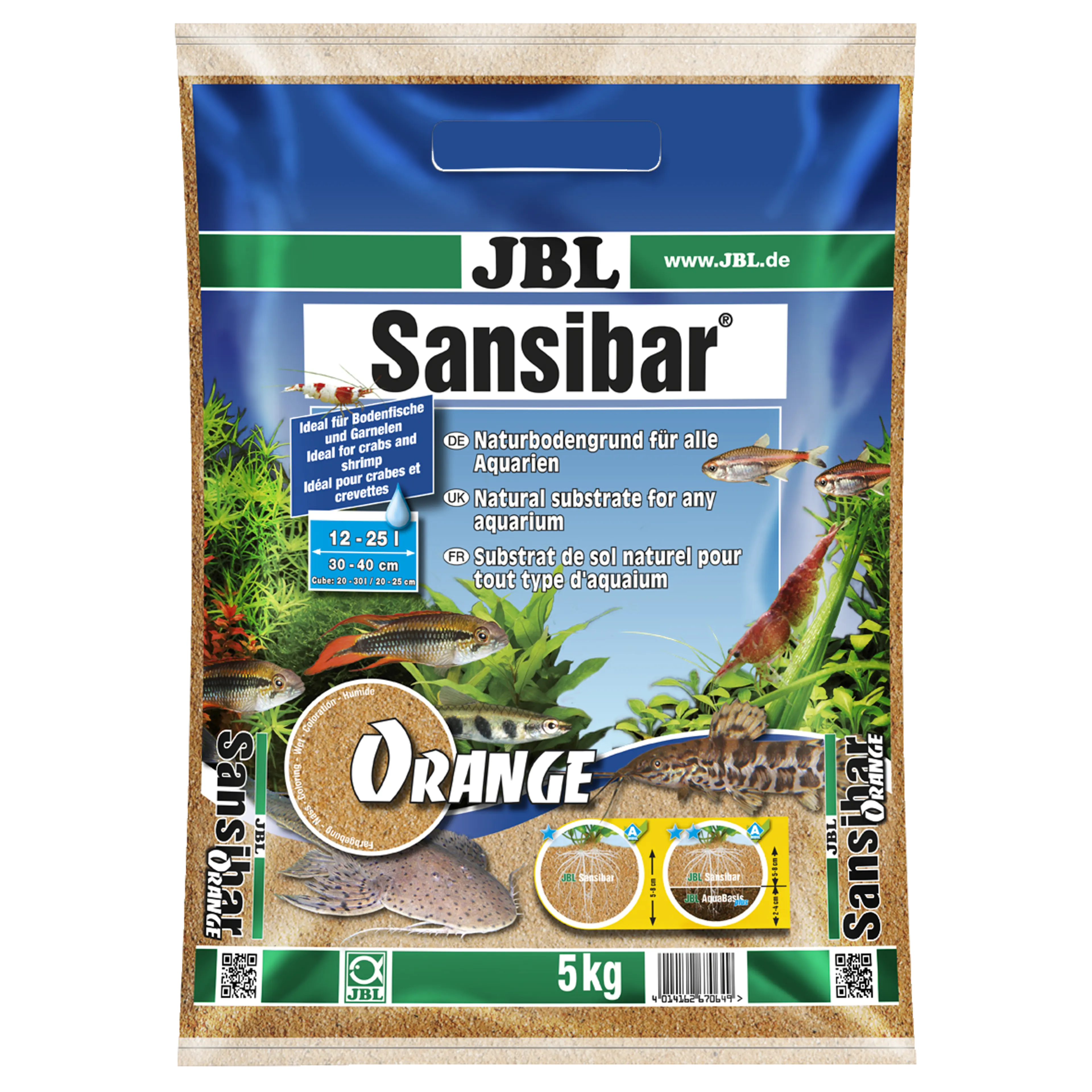 Fine, undyed sand substrate: substrate for freshwater and saltwater aquariums and aqua terrariums
