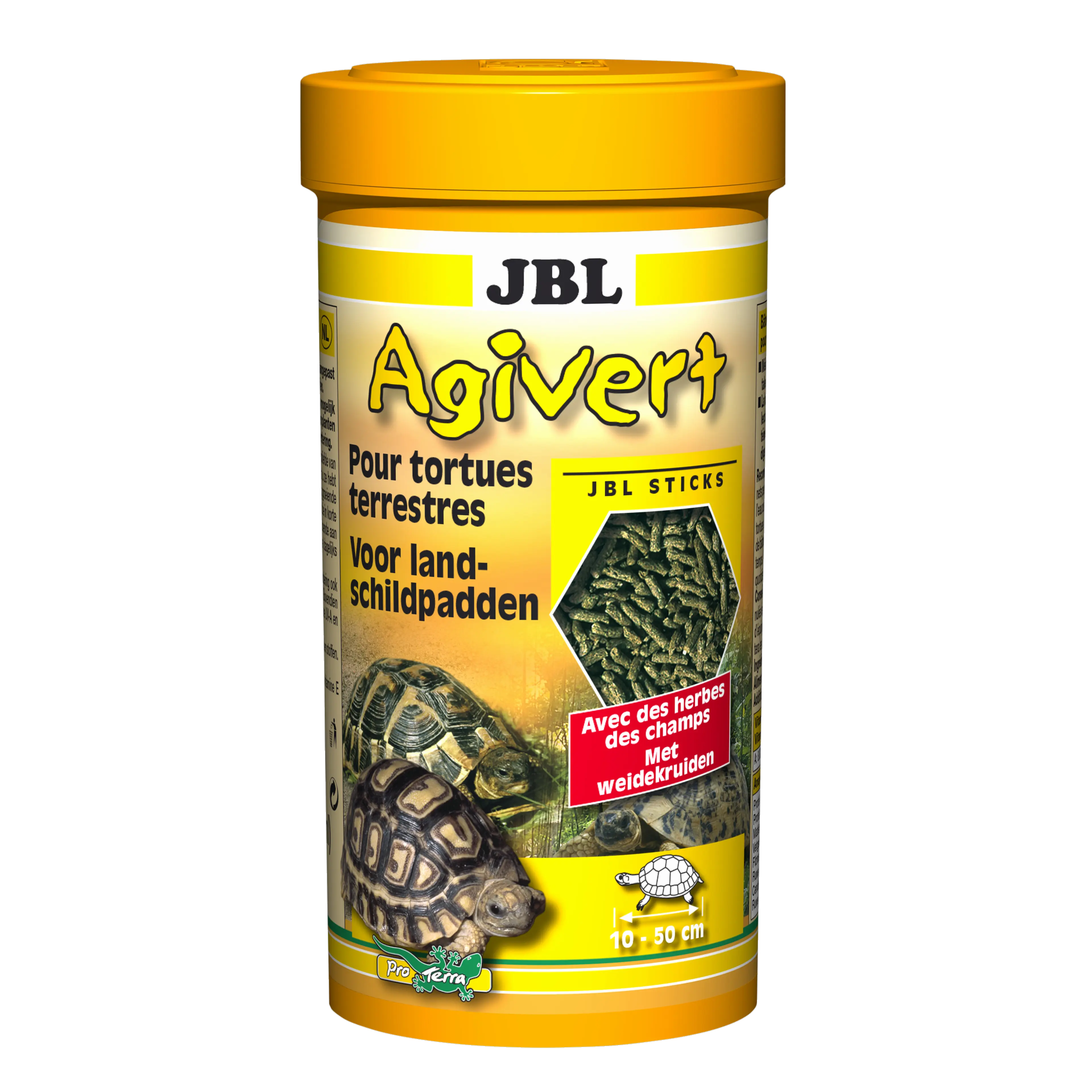 Specially formulated for the nutritional needs of tortoises: food sticks made from a mixture of purely plant-based raw materials.