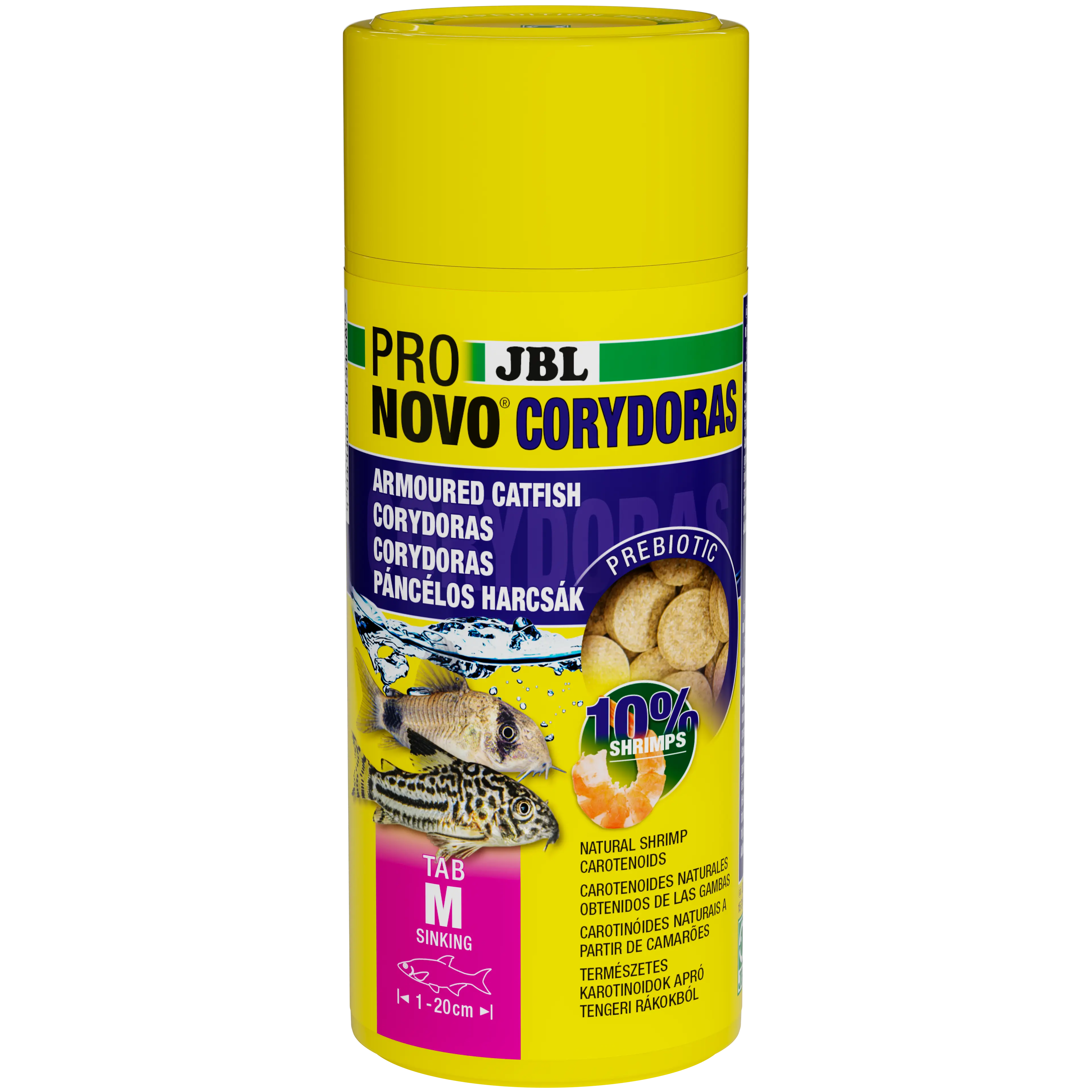 Ideal staple food for all armoured catfish (Corydoras, Aspidoras, Brochis, Scleromystax, Dianema, Hoplosternum, etc.)