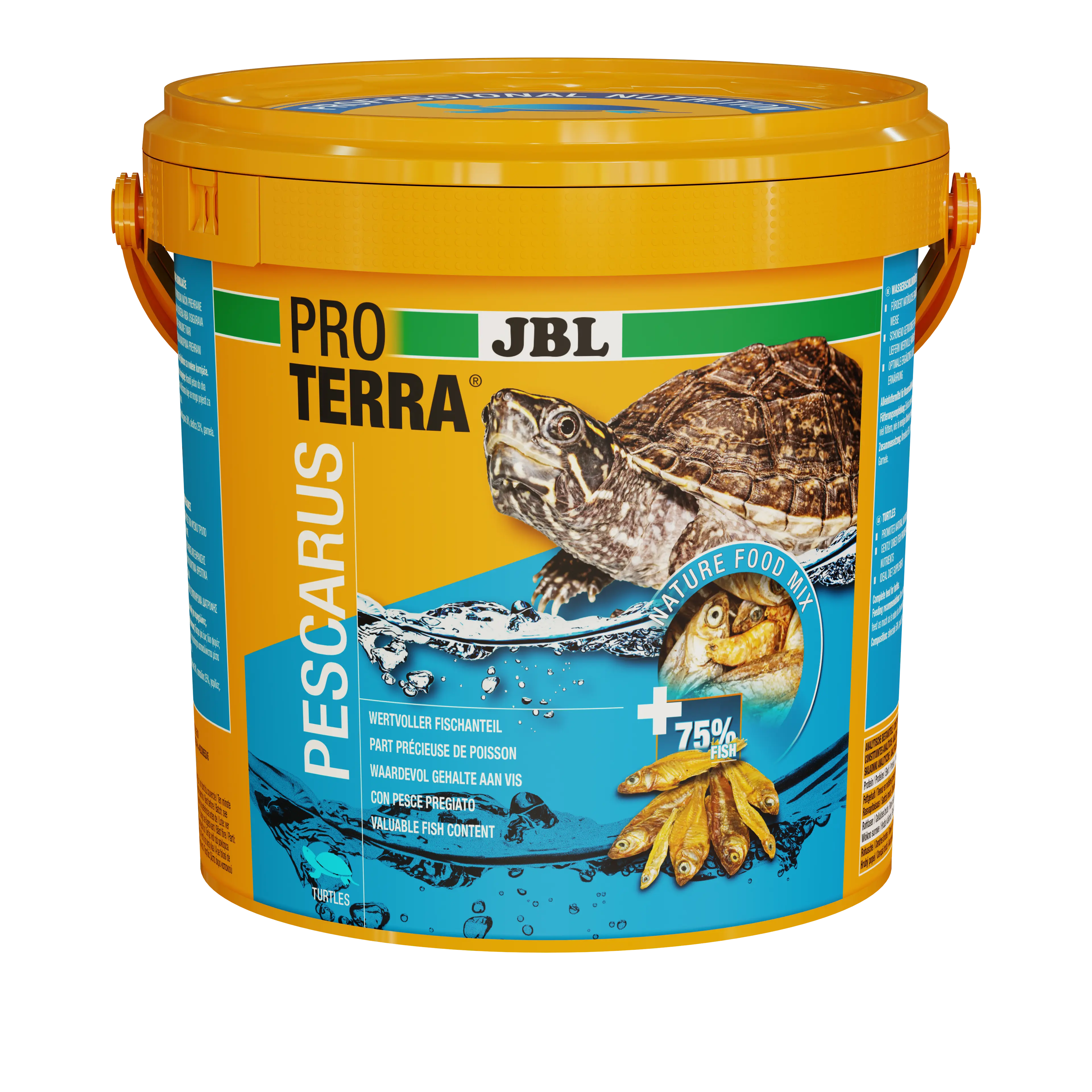 Gently dried whole fish and prawns provide valuable nutrients, just as they do in nature. Feed size: Prawns approx. 3 cm, fish up to approx. 9 cm
