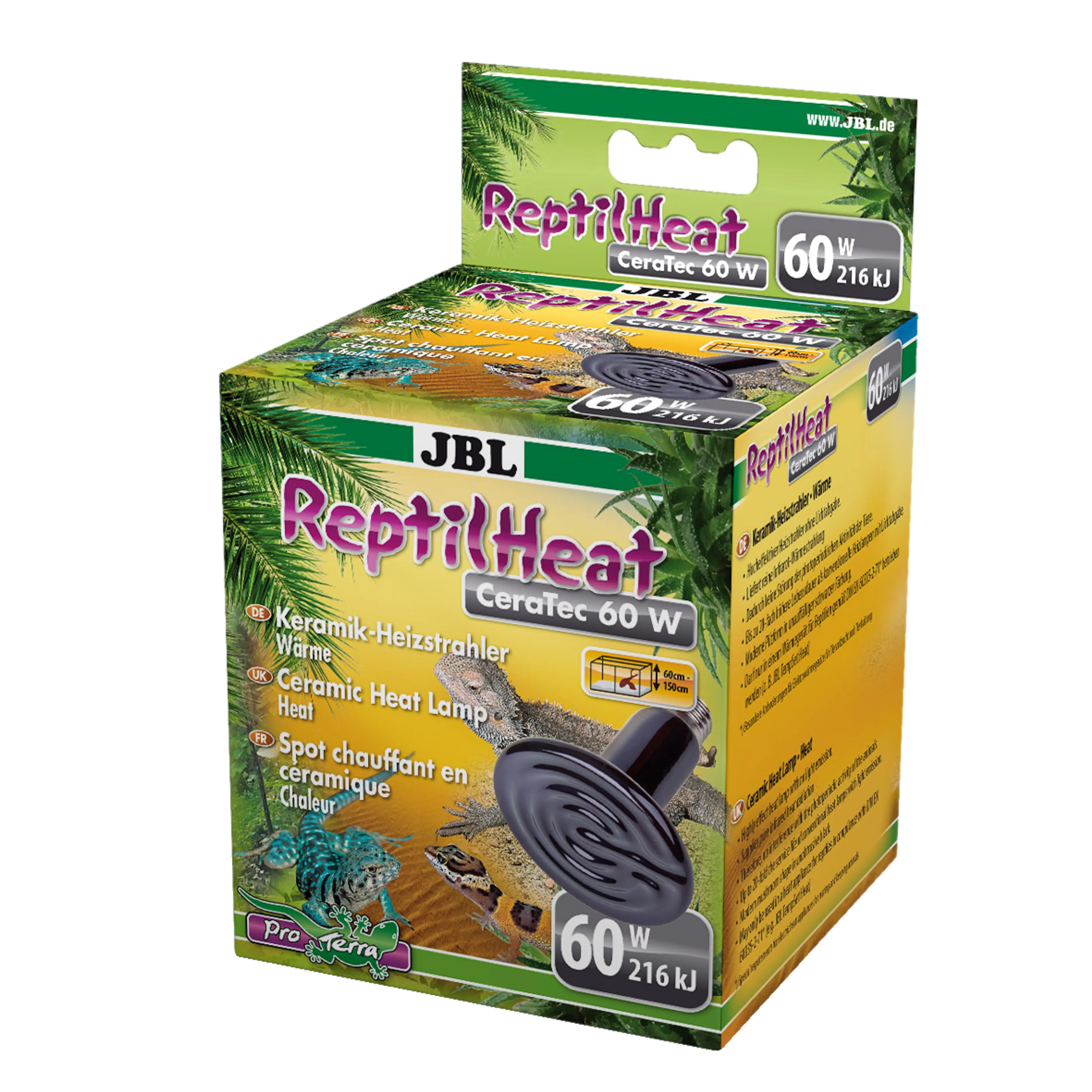 Ideal heat radiation for terrarium animals: ceramic heat lamps for terrariums