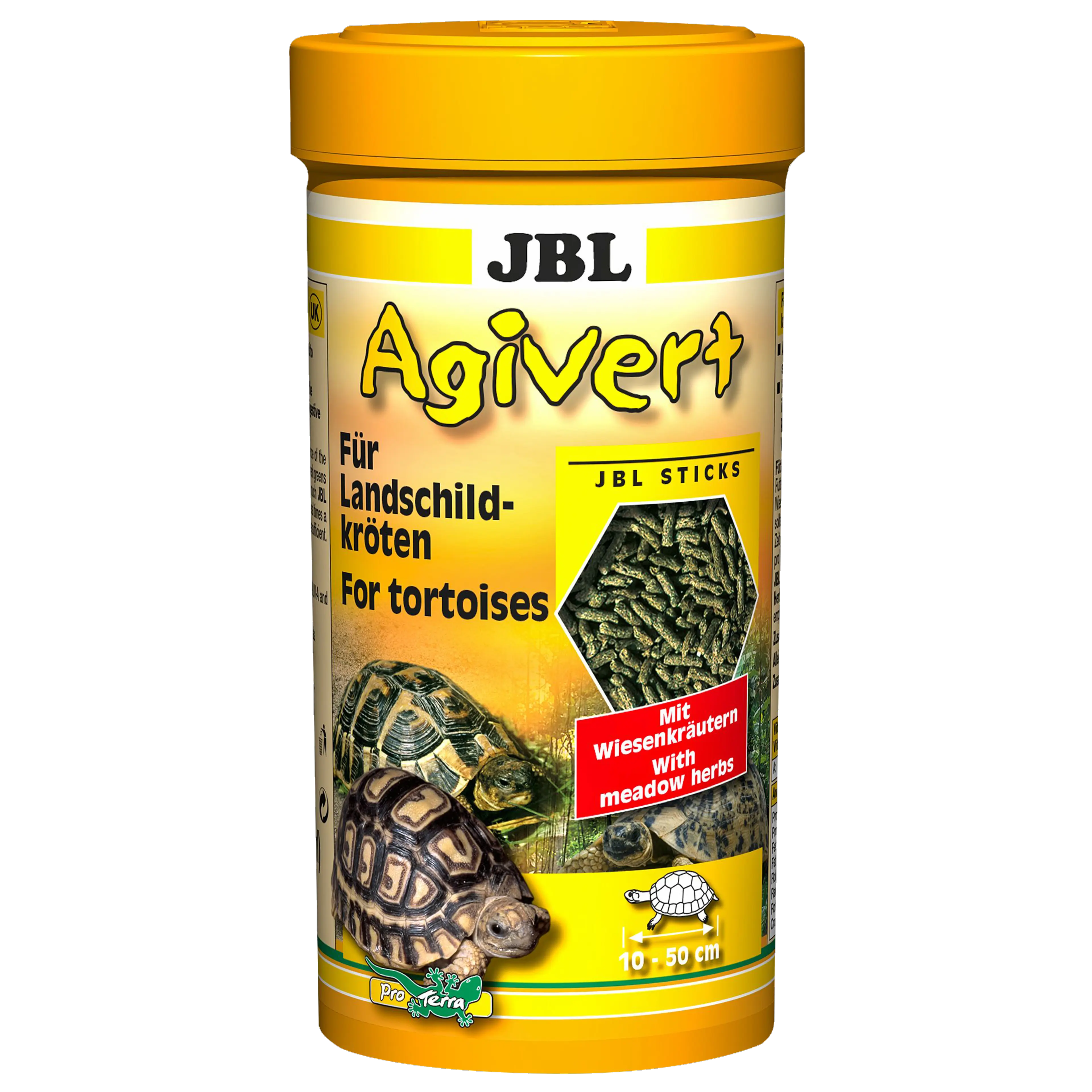 Specially formulated for the nutritional needs of tortoises: food sticks made from a mixture of purely plant-based raw materials.