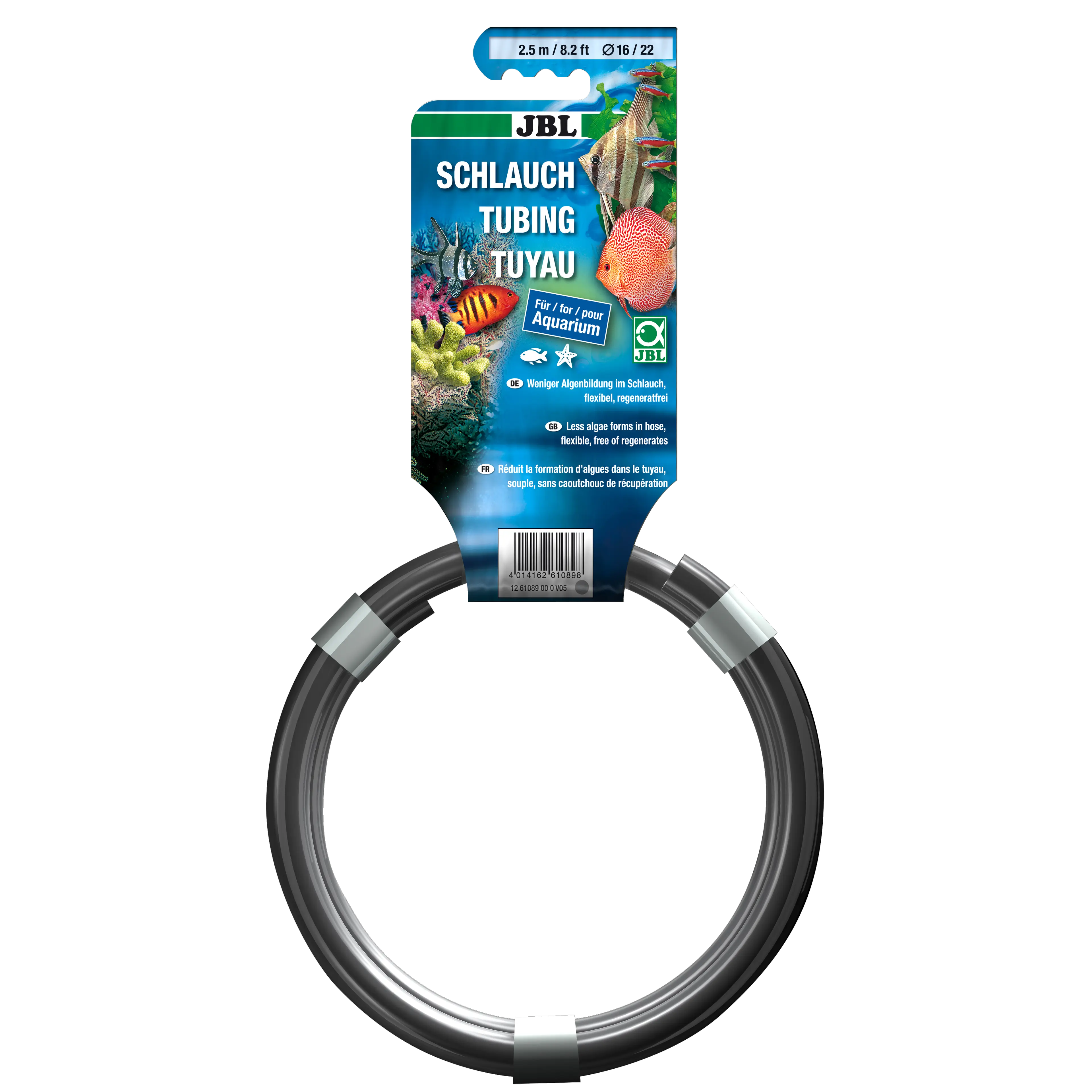 Flexible, grey water hose available in various diameters and lengths (4/6; 9/12; 12/16; 16/22; 19/25)
