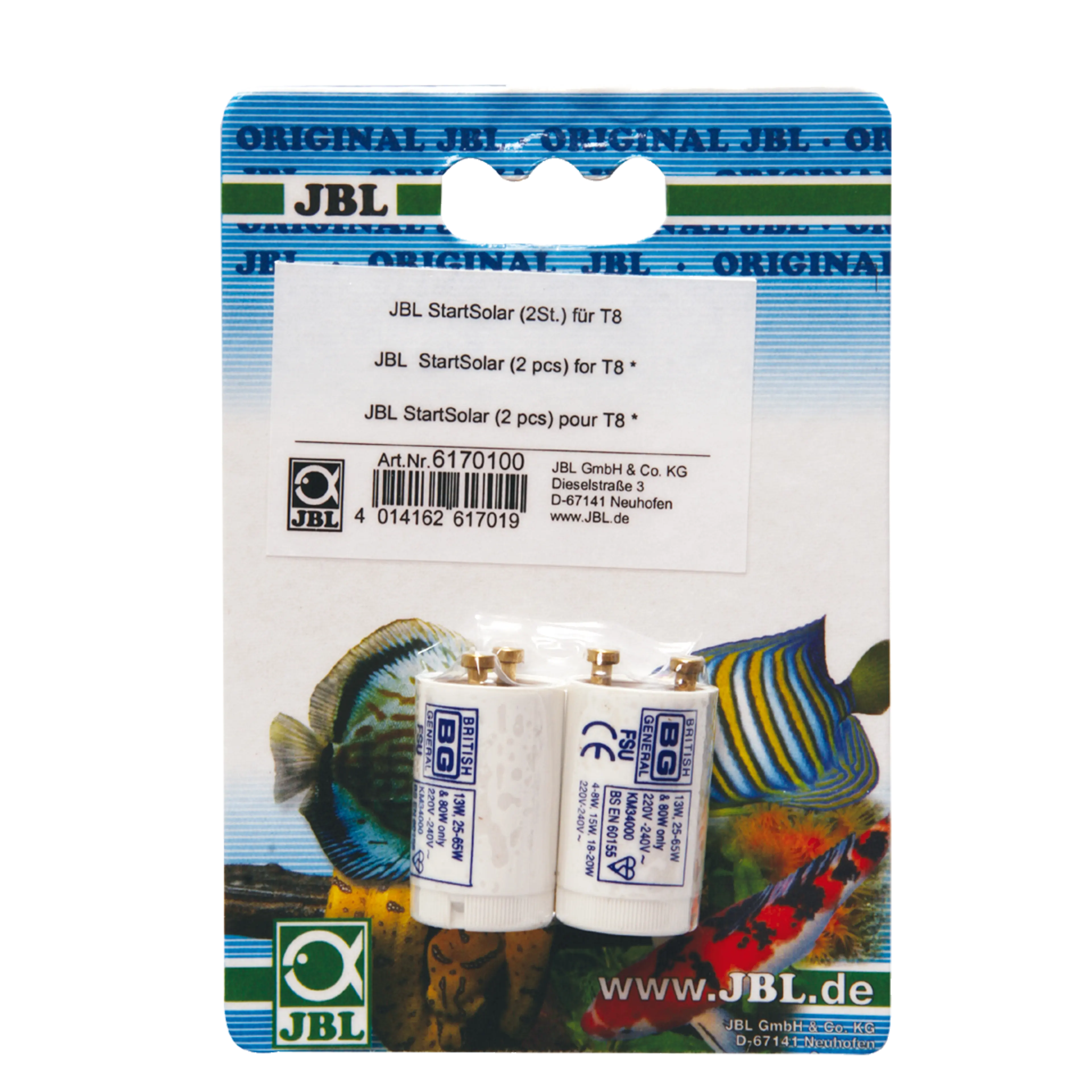 Starter for switching on fluorescent tubes in aquariums/terrariums