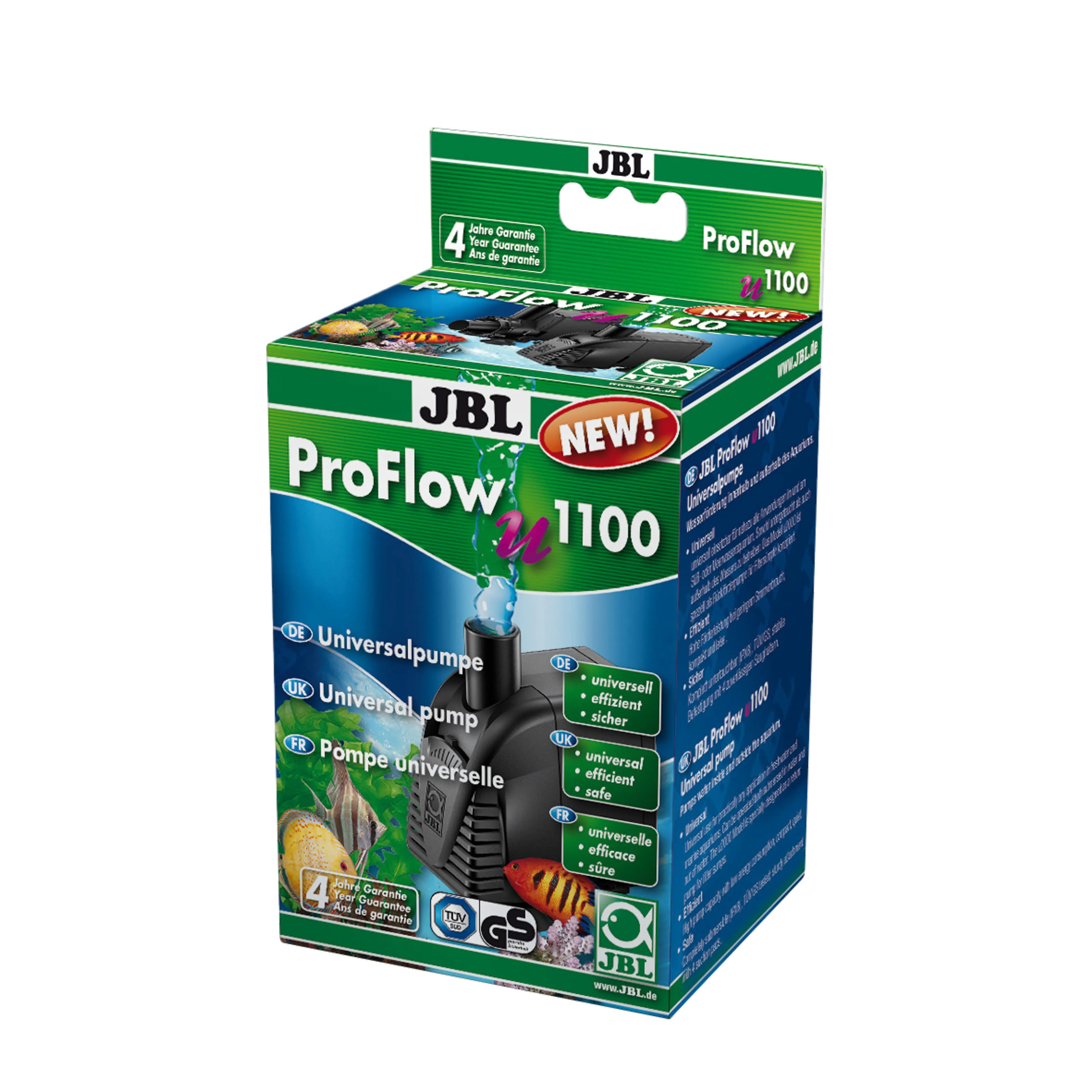Clean and healthy water: Universal pump with a capacity of 1200 l/h for circulating water in aquariums and aquaterrariums. Can be used for biofilters, indoor fountains or as a fountain.
