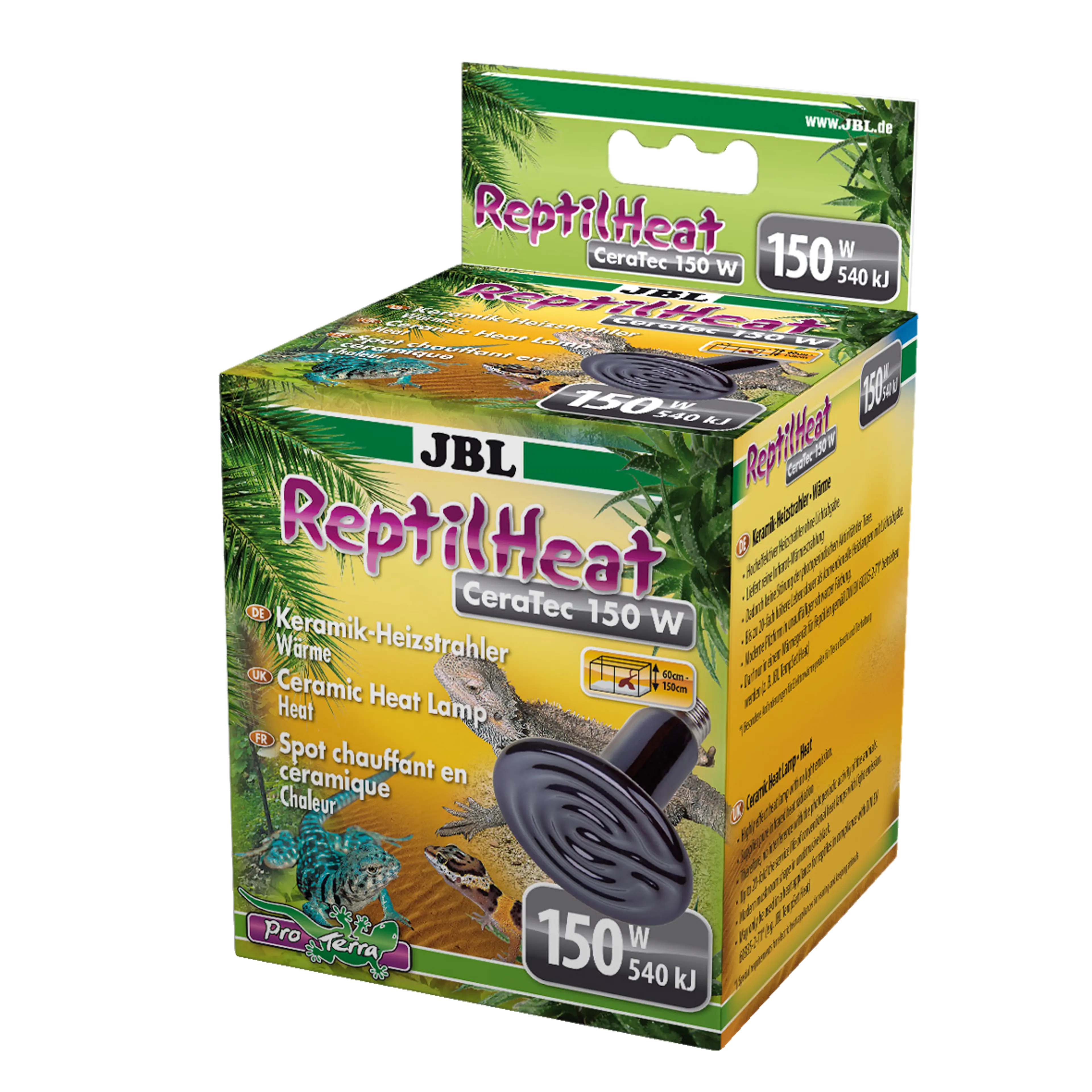 Ideal heat radiation for terrarium animals: ceramic heat lamps for terrariums
