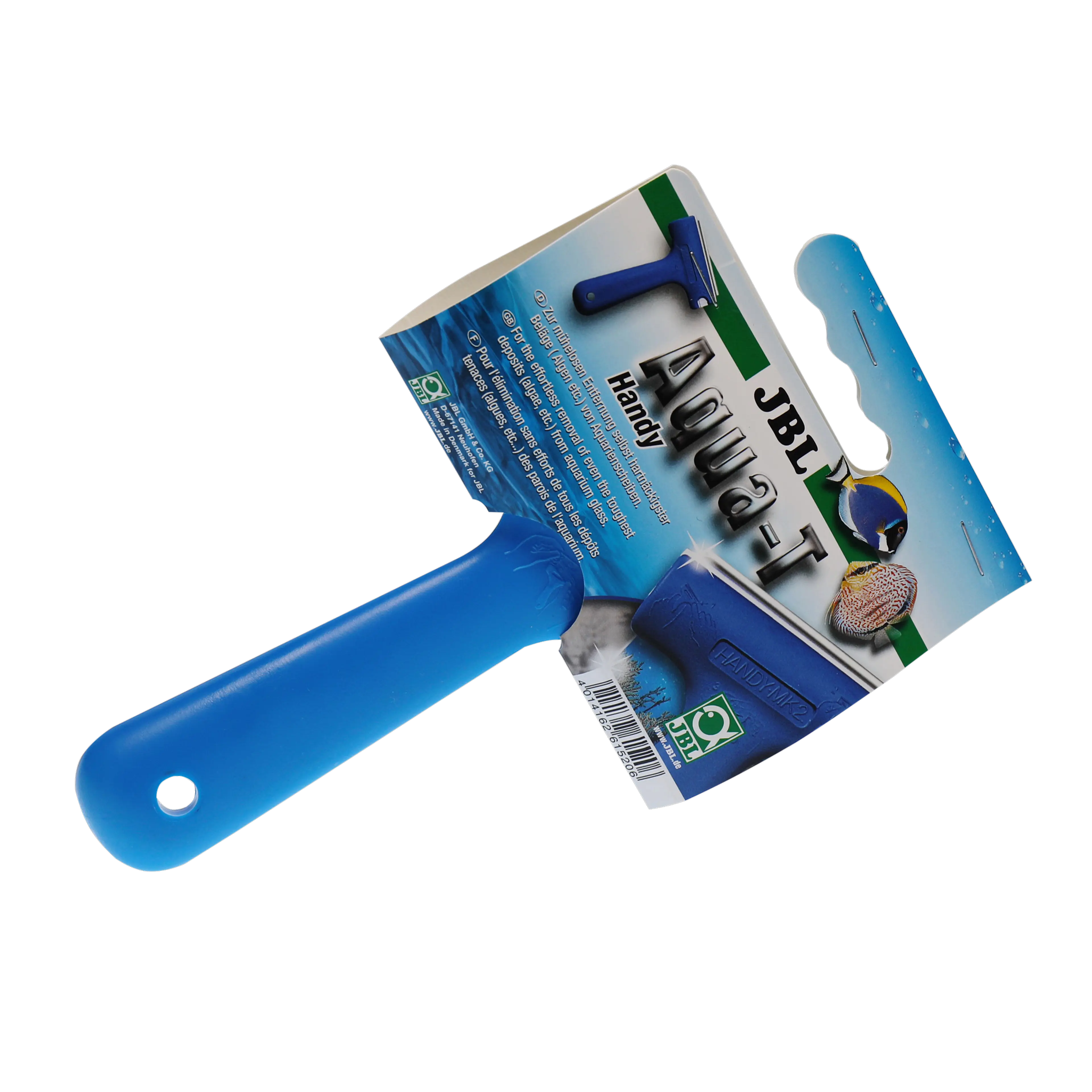 Effortless removal of stubborn deposits from aquarium panes: pane cleaner with stainless steel blade