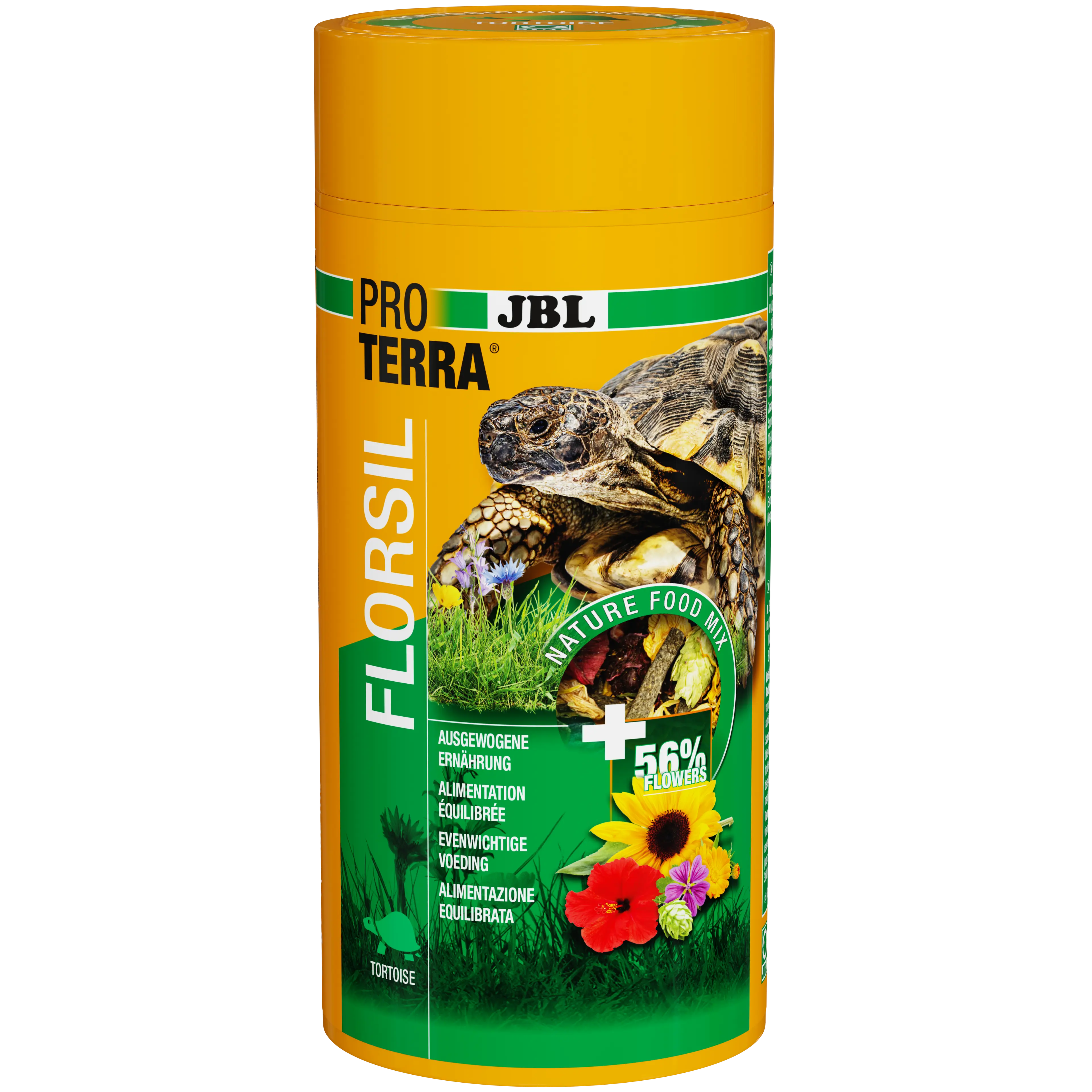 56% flower content for a balanced diet, as tortoises particularly enjoy eating plant flowers in the wild