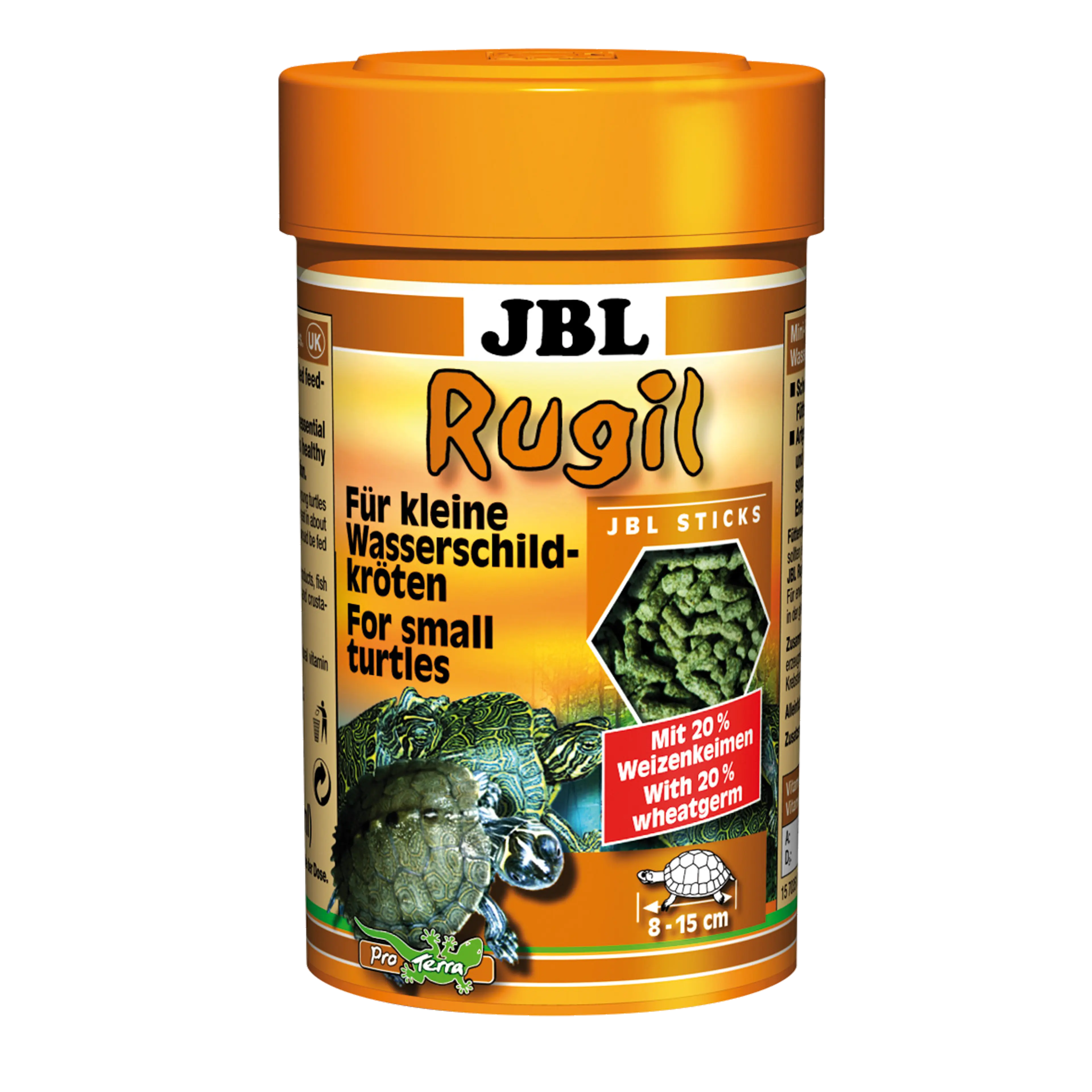 Floating food sticks for water turtles: Species-appropriate food mix for small turtles measuring 8–15 cm in size.