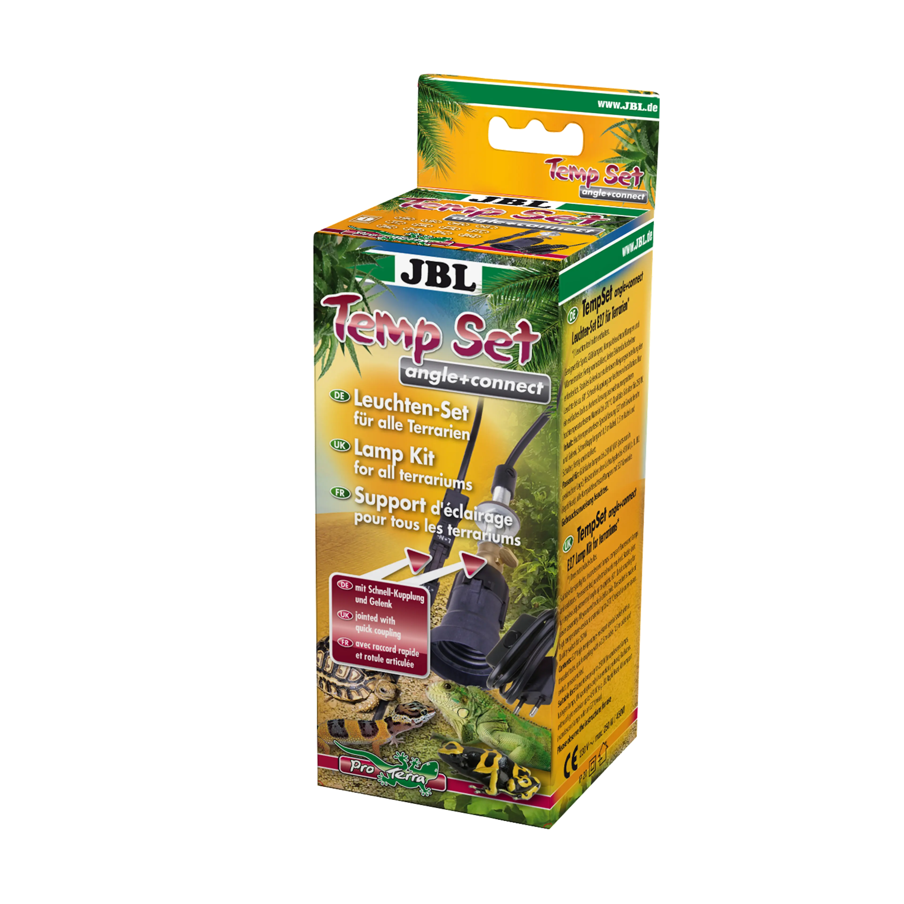 For greater safety in the terrarium: installation kit with joint and plug connector for terrarium heat lamps